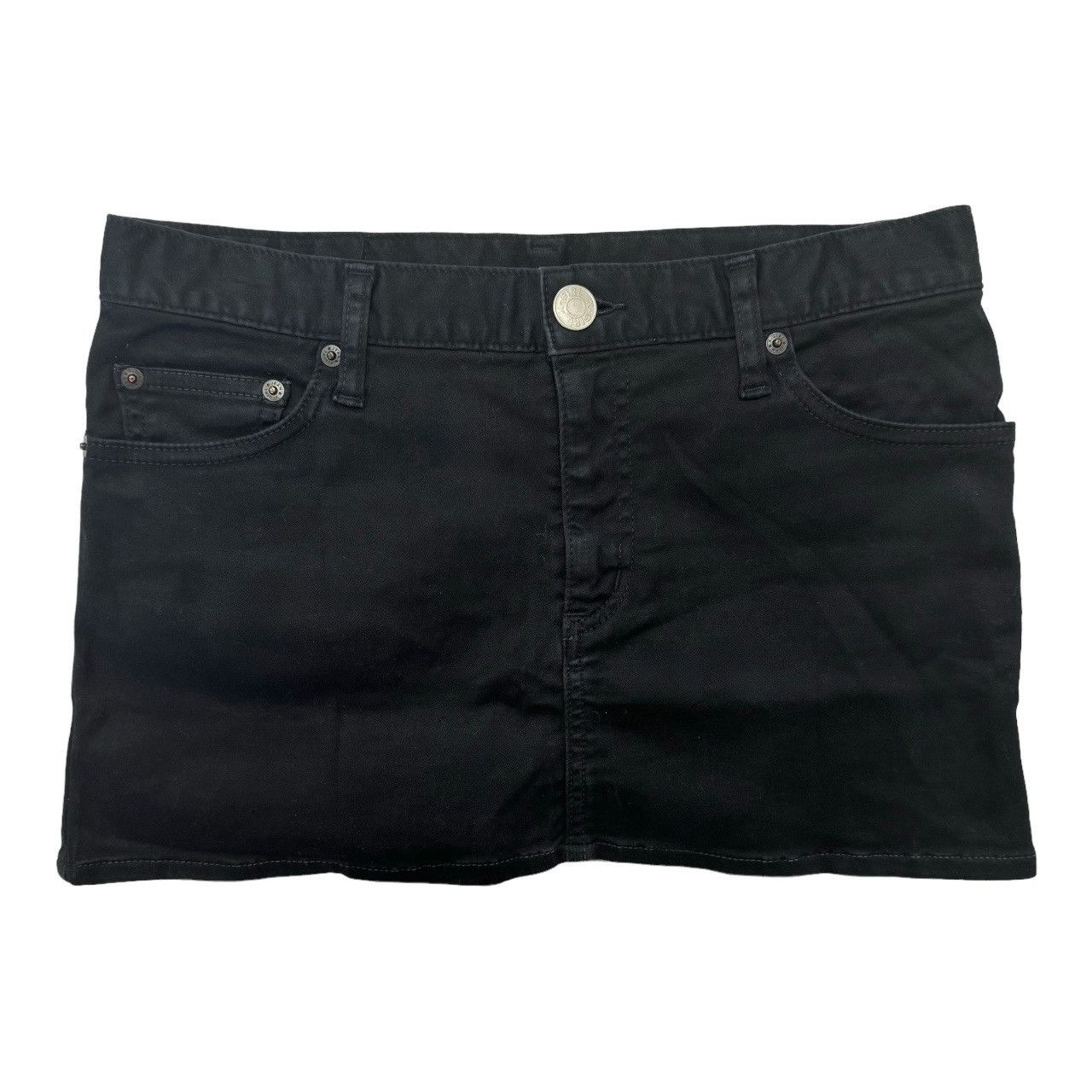 Japanese Brand X-girl RARE Black Denim Apple Pocket Skirt Size 30" / US 8 / IT 44 - 2 Thumbnail