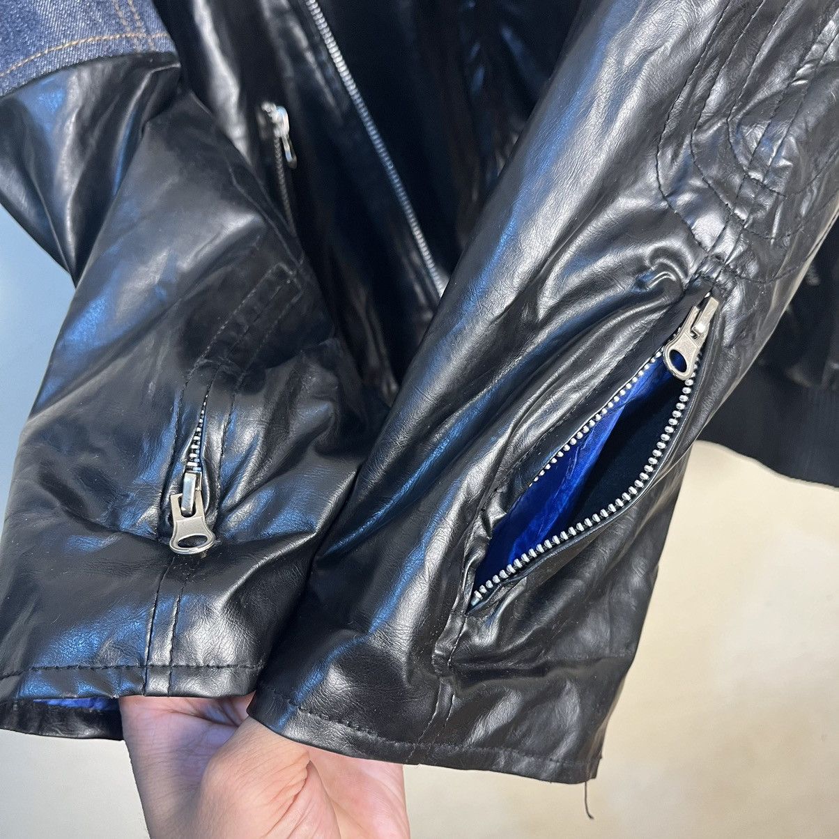 Darren Romanelli DR. ROMANELLI X CLOT X LEVI'S REWORKED LEATHER DENIM JACKET Size US M / EU 48-50 / 2 - 11 Thumbnail