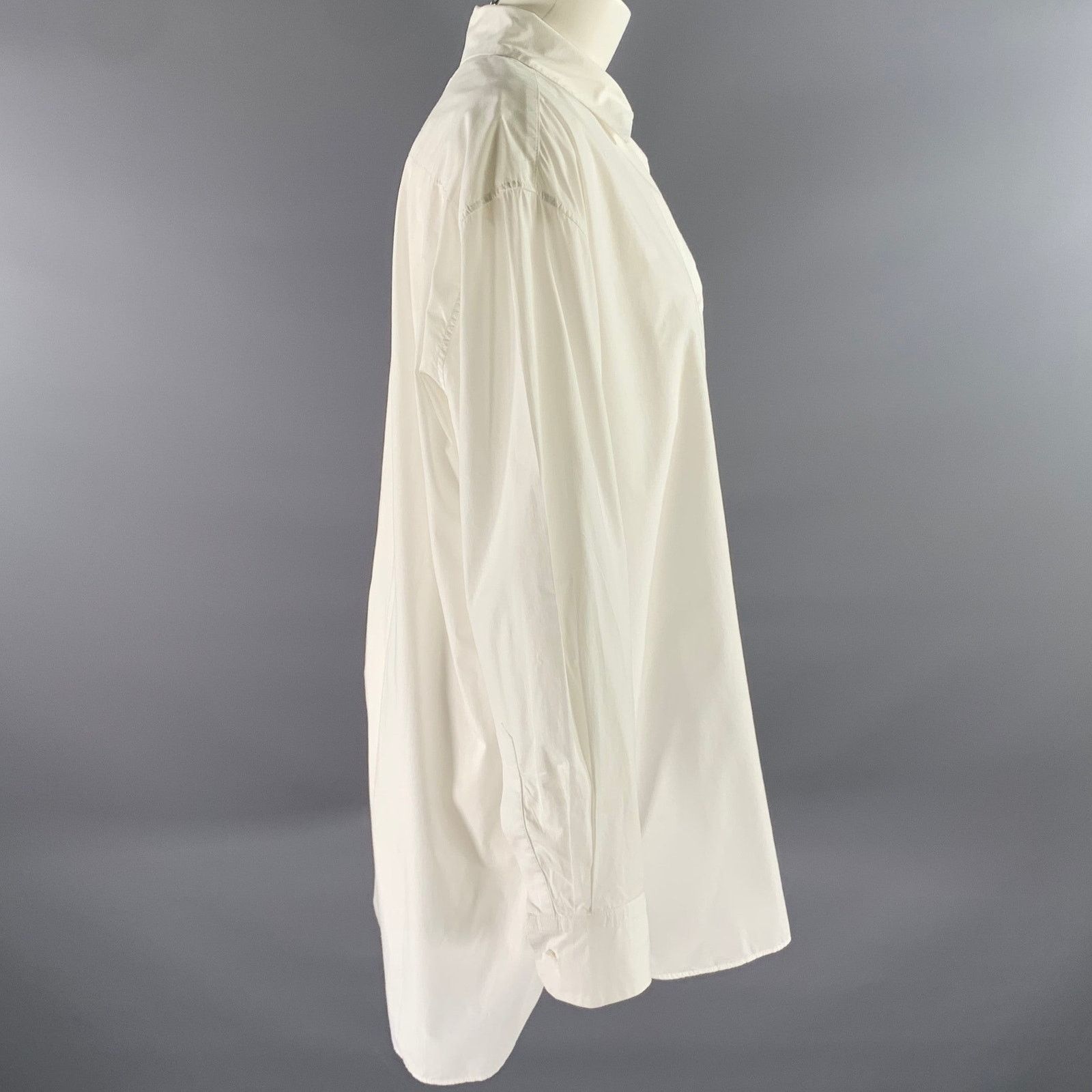 Nili Lotan NILI LOTAN Size M White Cotton Relaxed Fit Shirt Size M / US 6-8 / IT 42-44 - 3 Thumbnail