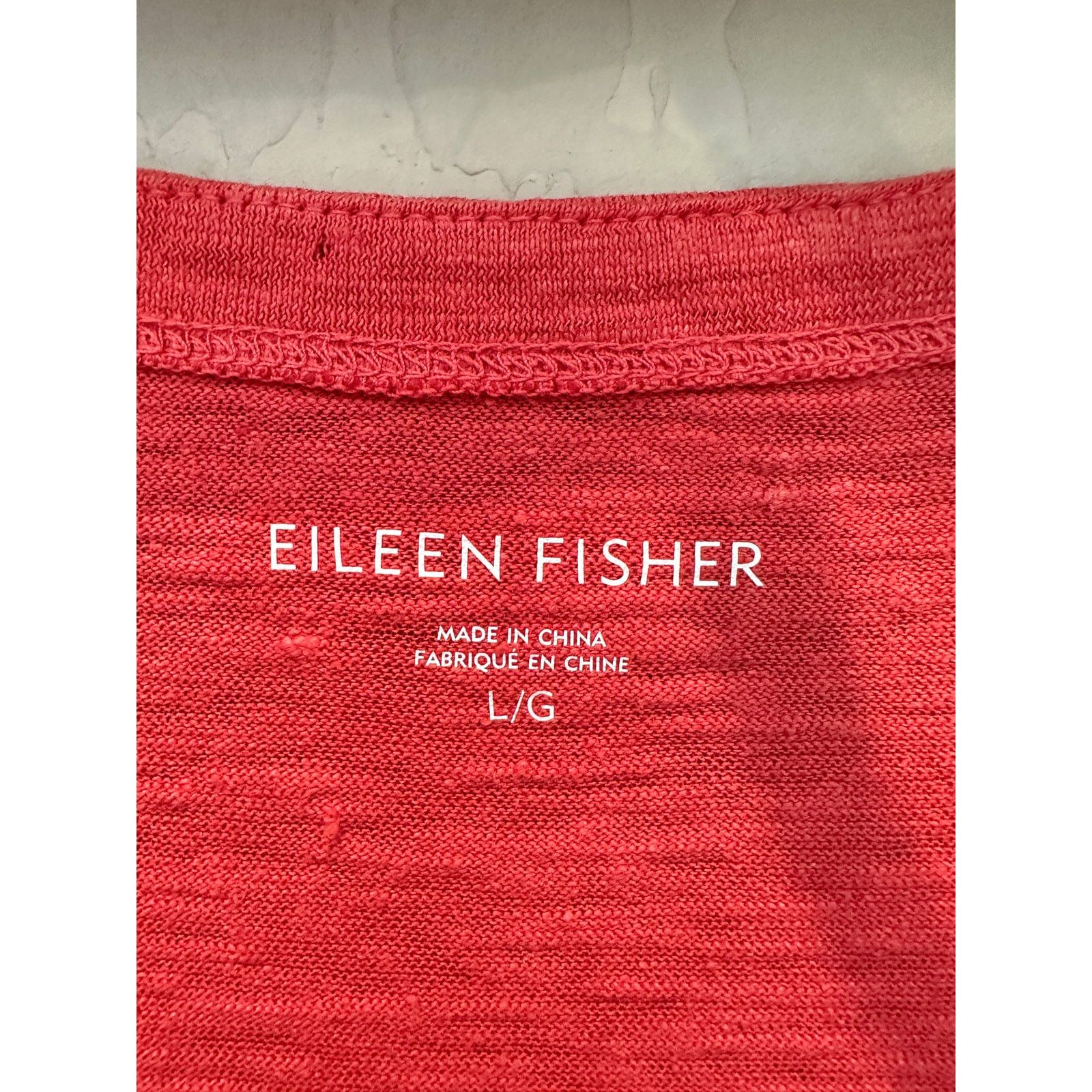Eileen Fisher EILEEN FISHER Coral Hemp Organic Cotton Sharkbite Hem Dress Size L / US 10 / IT 46 - 5 Thumbnail