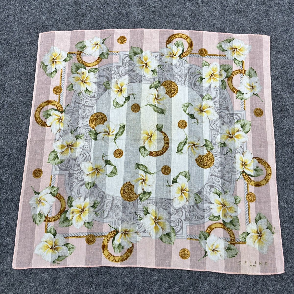 Celine × Vintage Handkerchief # E039 # Bandana # Neckerchief Size ONE SIZE - 2 Thumbnail
