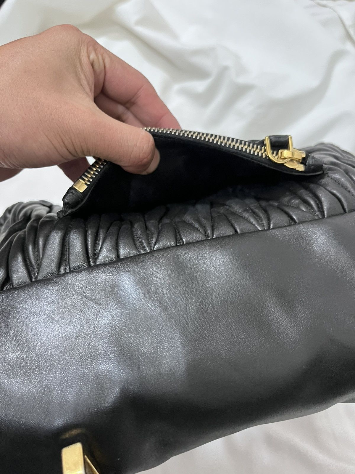 Miu Miu Miu Miu black matelassé Leather Push lockToo handle bag Size ONE SIZE - 10 Thumbnail