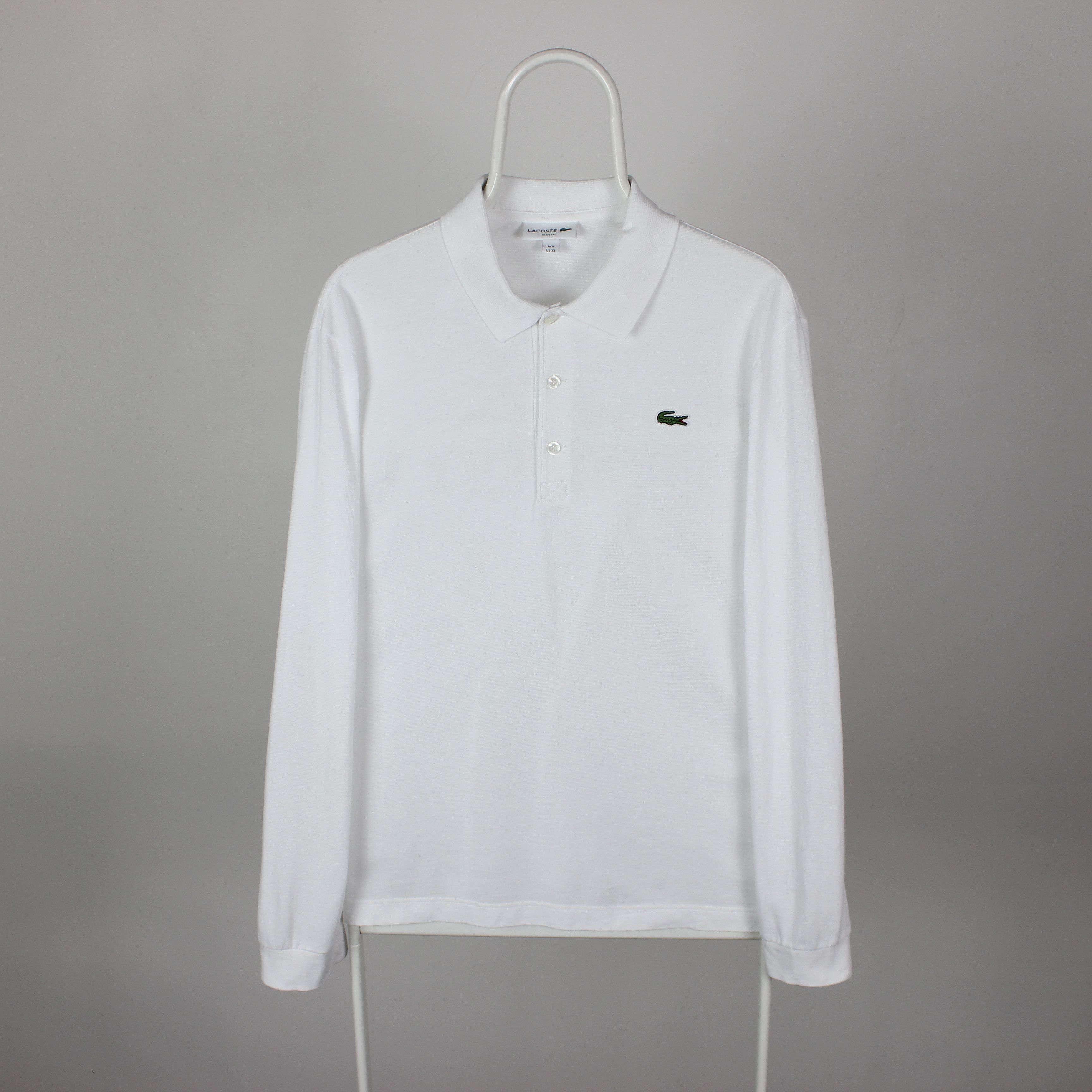 Lacoste Lacoste long sleeve men polo shirt L XL white Size US XL / EU 56 / 4 - 3 Thumbnail
