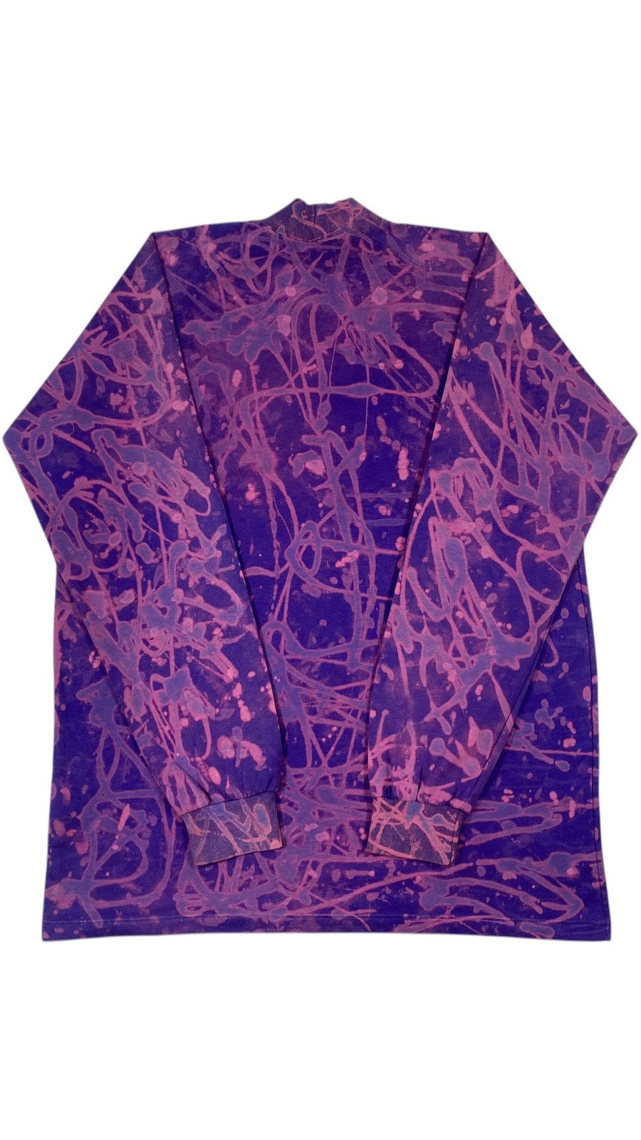 Asics 🔥LASTDROP🔥 Vintage 90s Asics Acid Dyed Mock Neck Sweatshirt Size US XL / EU 56 / 4 - 2 Thumbnail