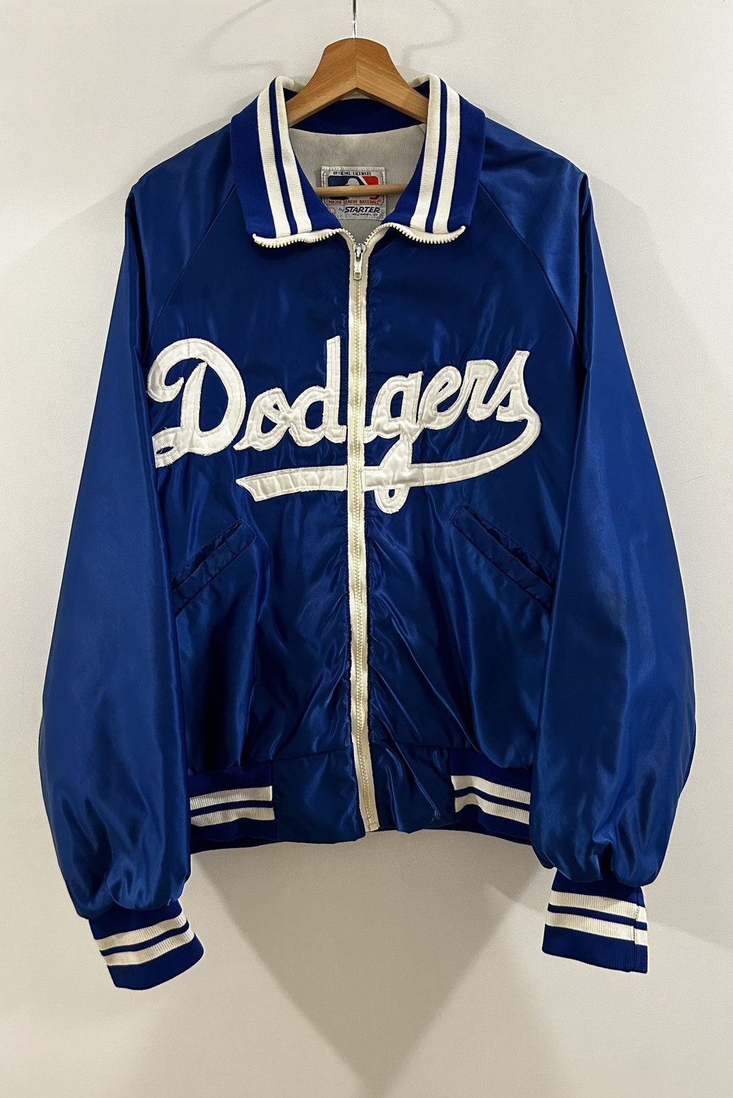 image of Mlb x Starter Vintage 80's Los Angeles Dodgers Starter Jacket in Blue, Men's (Size Large)