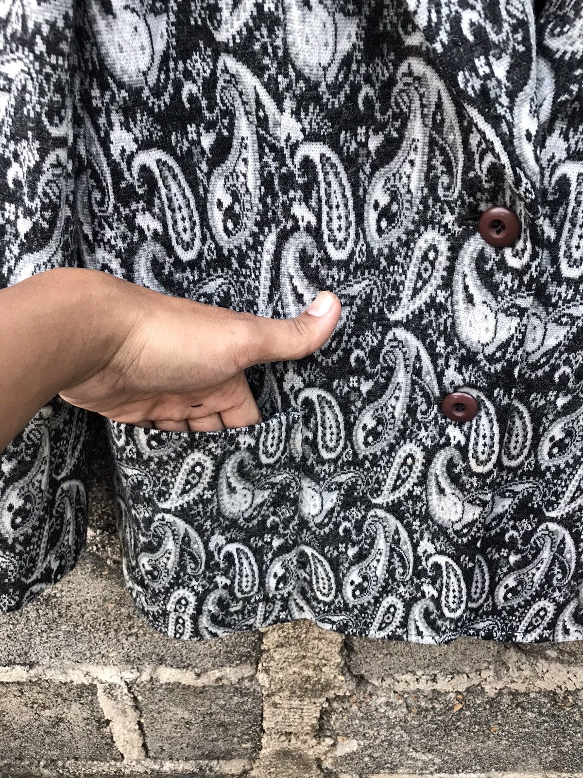 Designer × Japanese Brand × Vintage 🌟Vintage Lovely Queen Wool Paisley Coat Size S / US 4 / IT 40 - 6 Thumbnail