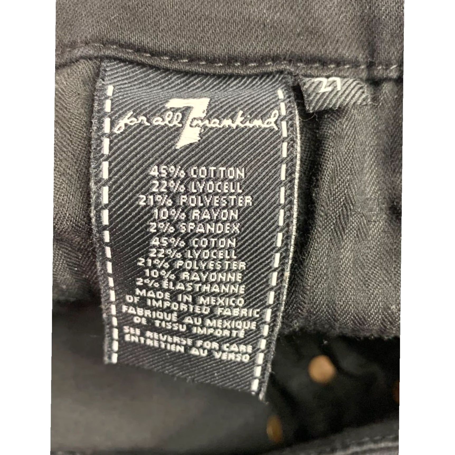 7 For All Mankind 7 For All Mankind Black The Ankle Skinny Jeans Womens Size 27 Size 27" / US 4 / IT 40 - 7 Thumbnail