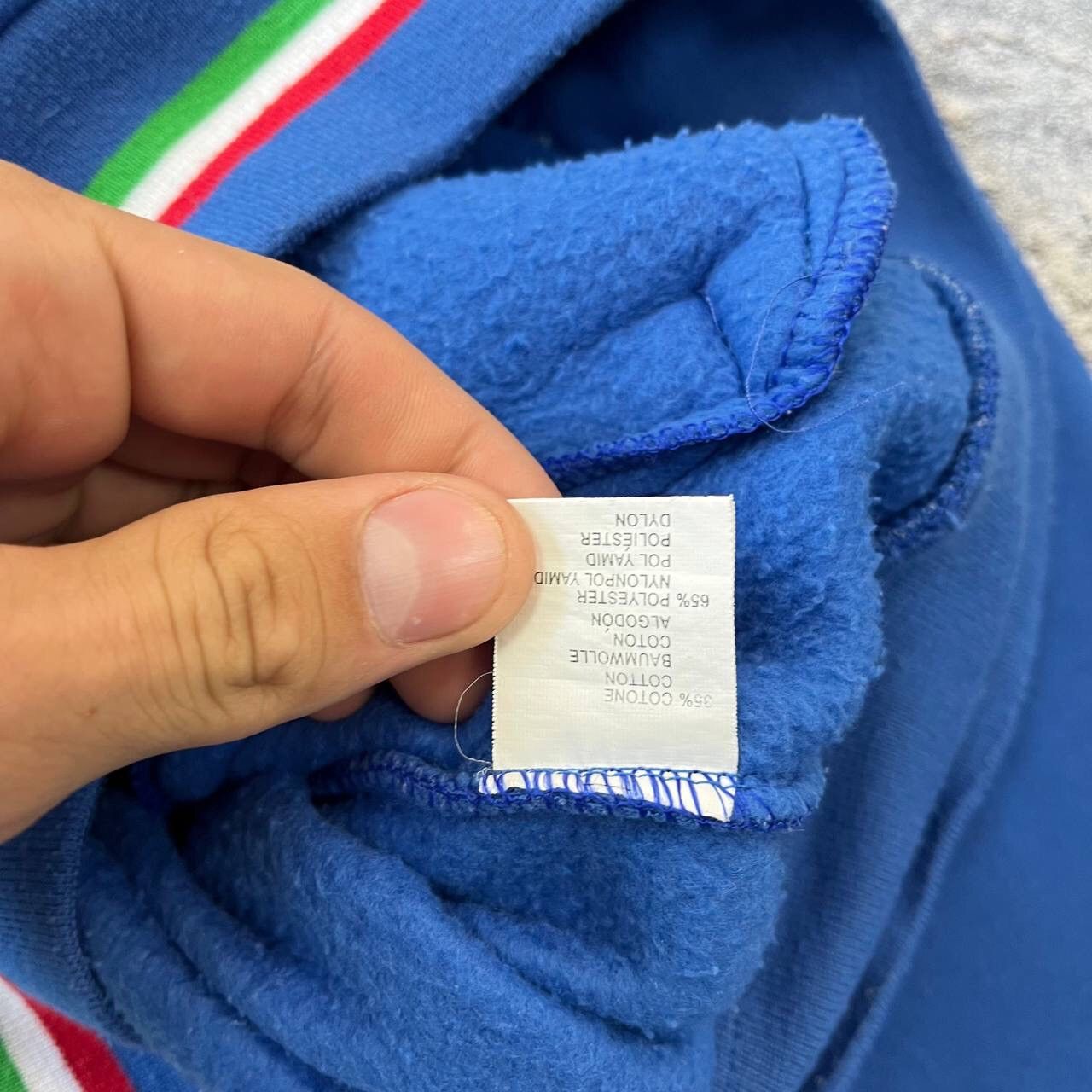 Other Y2K Rare 🇮🇹 Blue Italia Team big center logo Soccer Zip Size US XS / EU 42 / 0 - 3 Thumbnail