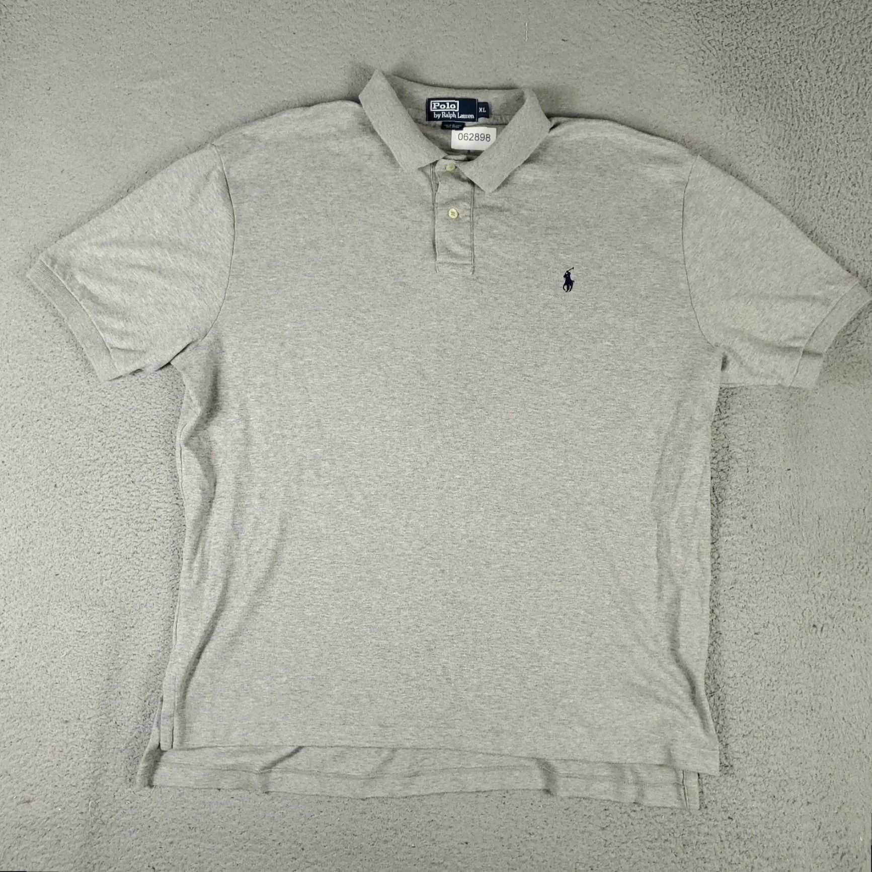 Ralph Lauren VINTAGE Ralph Lauren Polo Shirt Mens XL Gray Cotton Short Sleeve Casual Classic Preppy Size US XL / EU 56 / 4 - 3 Thumbnail