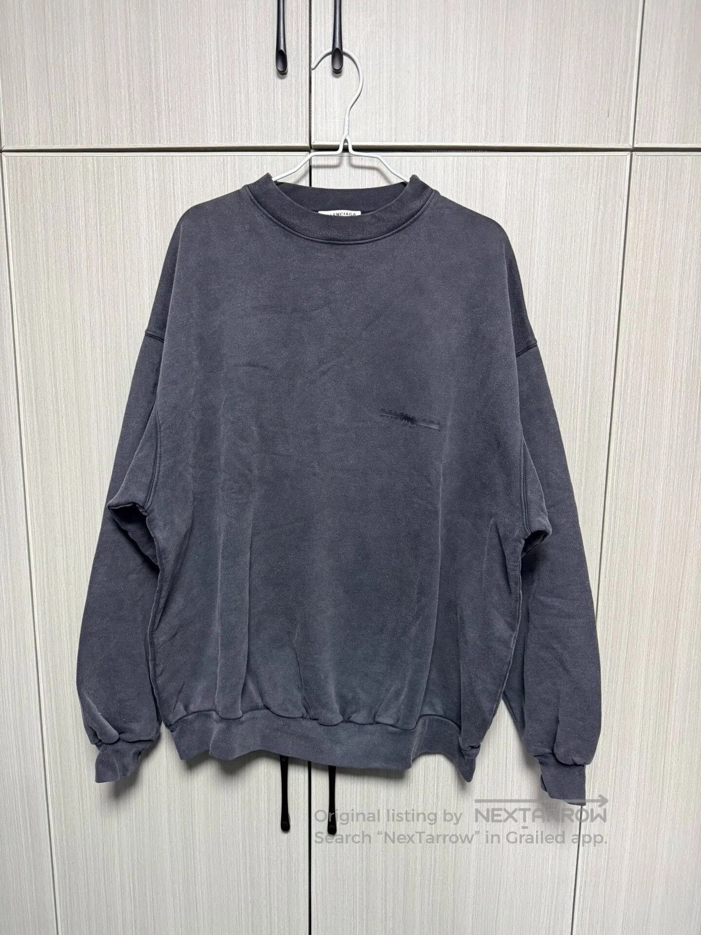 Balenciaga Balenciaga 22FW Strikethrough Crewneck Sweatshirt. Size US S / EU 44-46 / 1 - 1 Thumbnail
