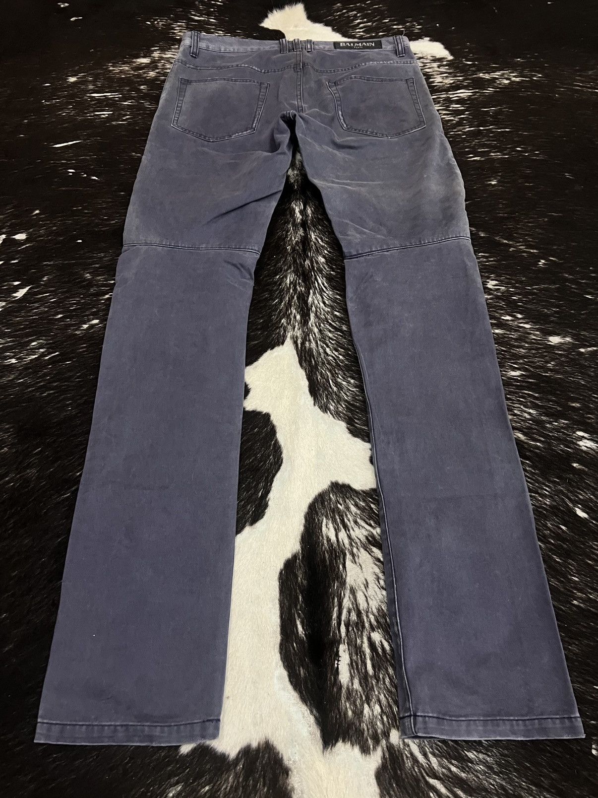 Balmain Balmain SS13 3D Dirt-Wash Navy Chino Biker Size US 29 - 5 Thumbnail