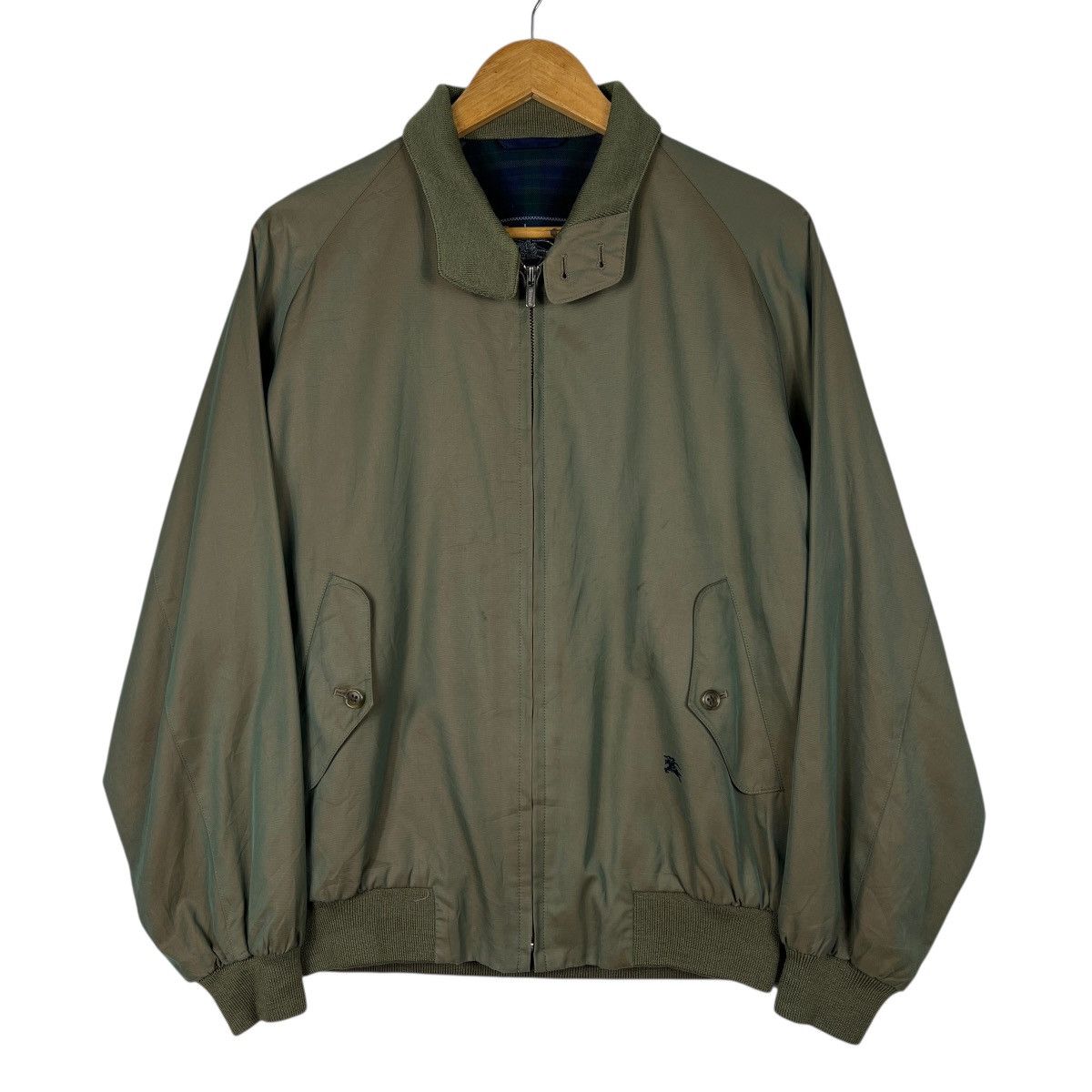 Burberry 🔥 Vintage Burberrys Green Check Plaid Lining G9 Jacket Size US L / EU 52-54 / 3 - 2 Thumbnail