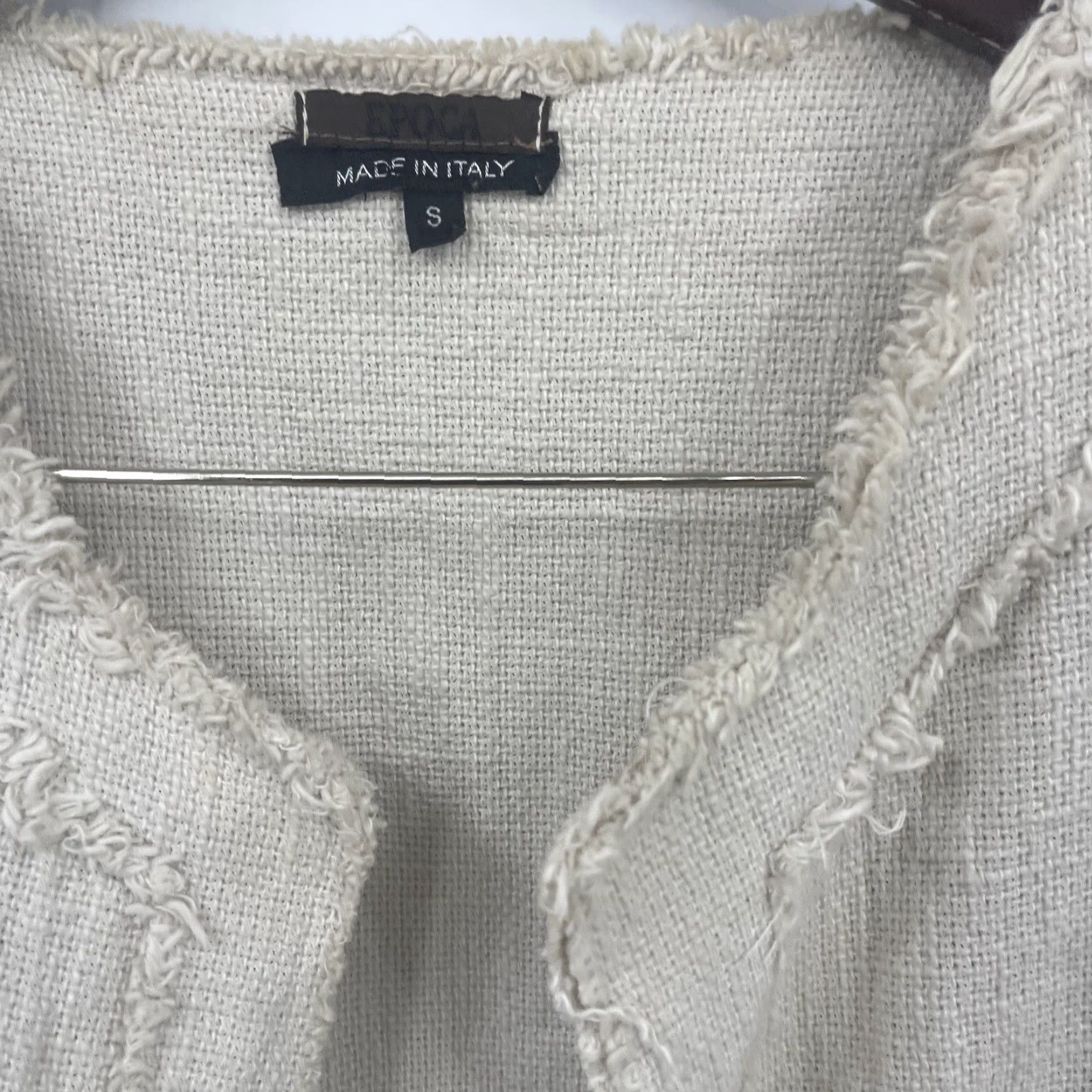 Vintage Epoca Jacket Womens Small Open Front Lagenlook Ivory Cotton Short Sleeve Casual 90s Theme Mens Womens or Girls? No gender specified; keep as Womens Size S / US 4 / IT 40 - 6 Thumbnail