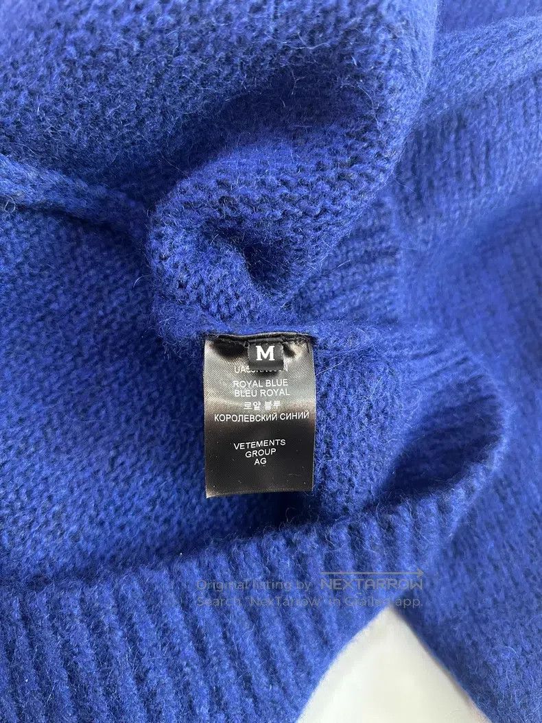 Vetements Vetements Blue Cardigan with Jewel Embellishments Size US M / EU 48-50 / 2 - 5 Thumbnail