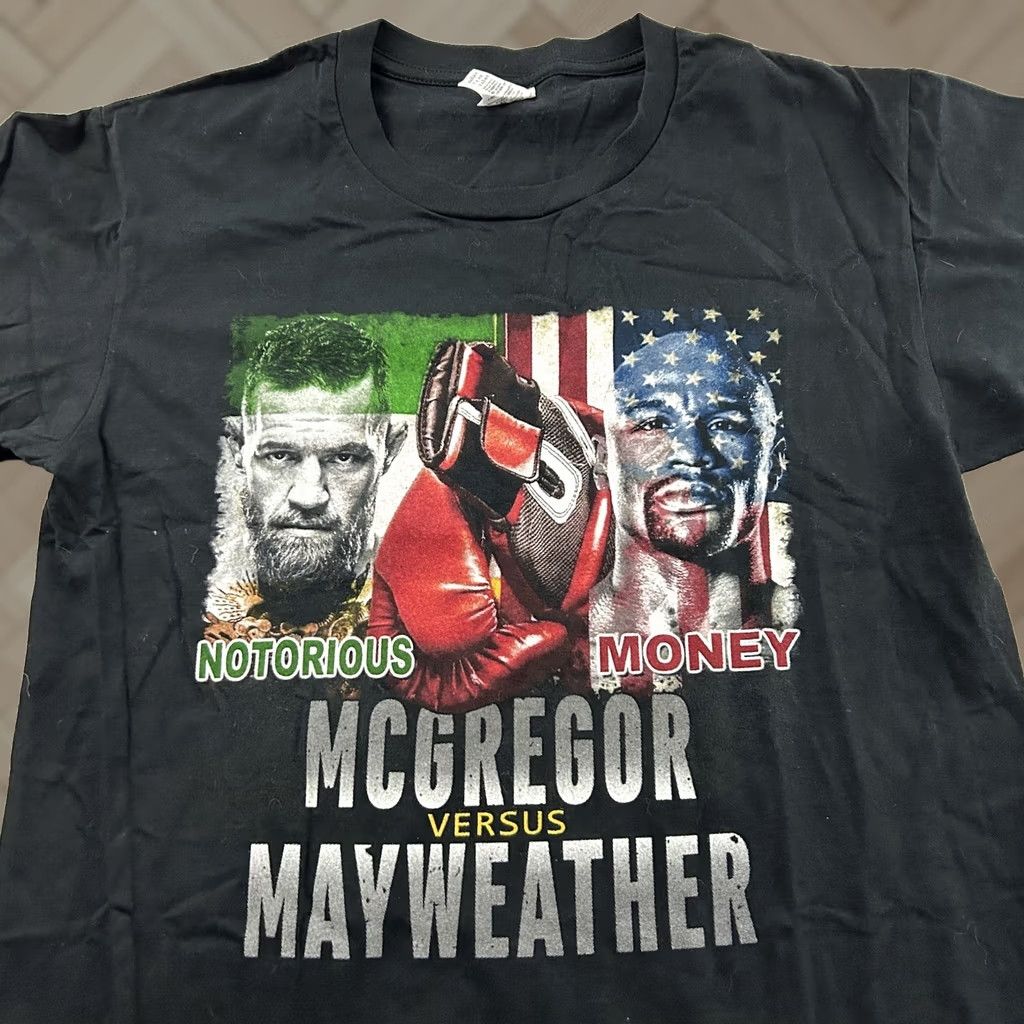 Gildan McGregor Vs Mayweather Short Sleeve Gildan T Shirt Men's M Black Size US M / EU 48-50 / 2 - 1 Thumbnail