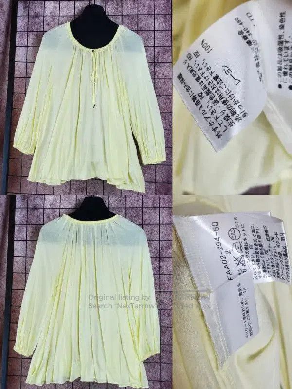 Burberry Burberry Summer Yellow Long Sleeve Knit Blouse. Size M / US 6-8 / IT 42-44 - 3 Thumbnail