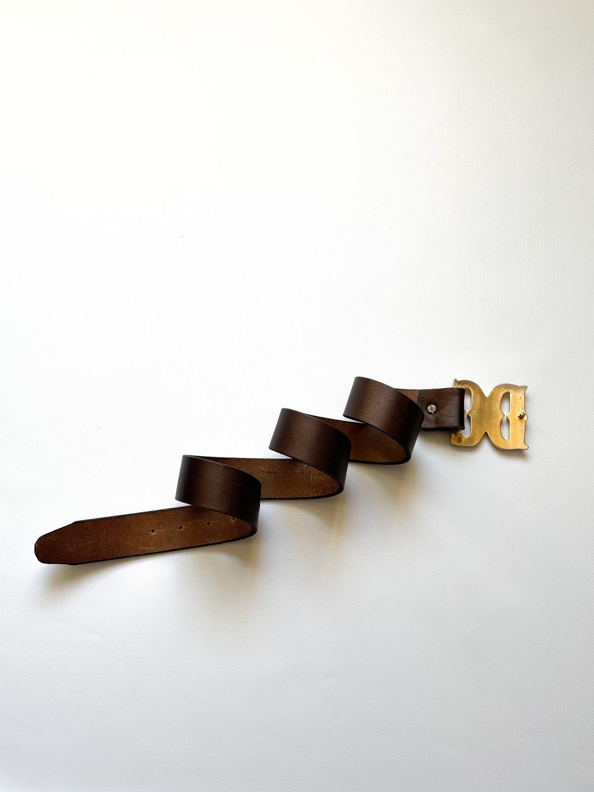 Dolce & Gabbana Vintage Dolce Gabbana logo punk leather belt big buckle Size ONE SIZE - 5 Thumbnail