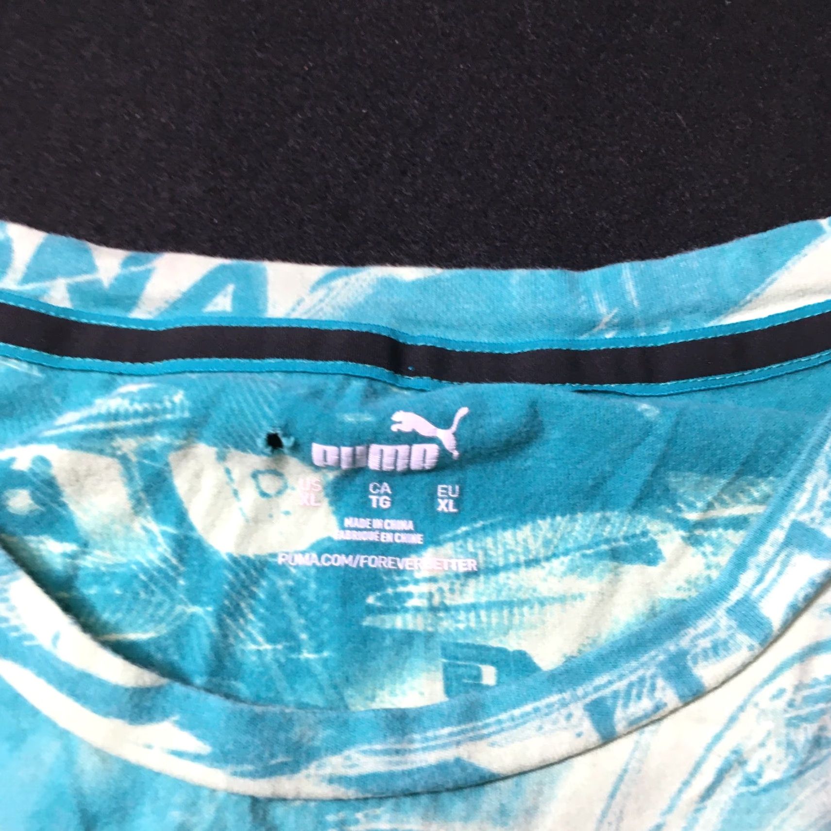 Puma PUMA BENZ LOGO AMG T-Shirt Mens XL Green All Over Print Size US XL / EU 56 / 4 - 3 Thumbnail
