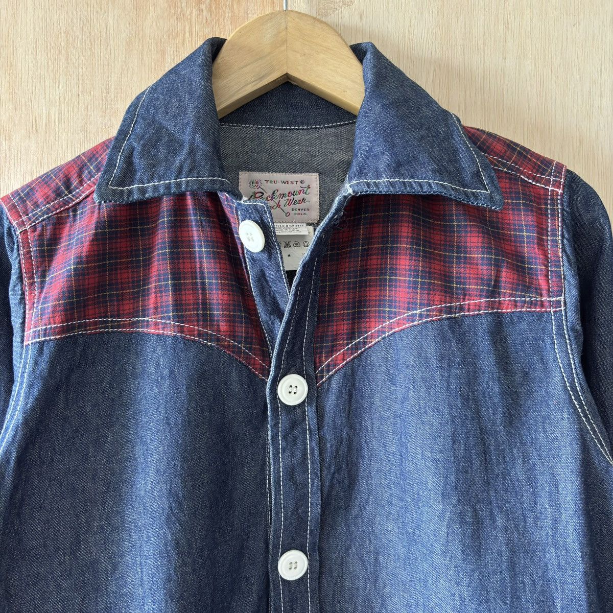 Rockmount Ranch Wear Vintage Rockmount Ranch Wear Western Style Denim Shirts Size US S / EU 44-46 / 1 - 2 Thumbnail