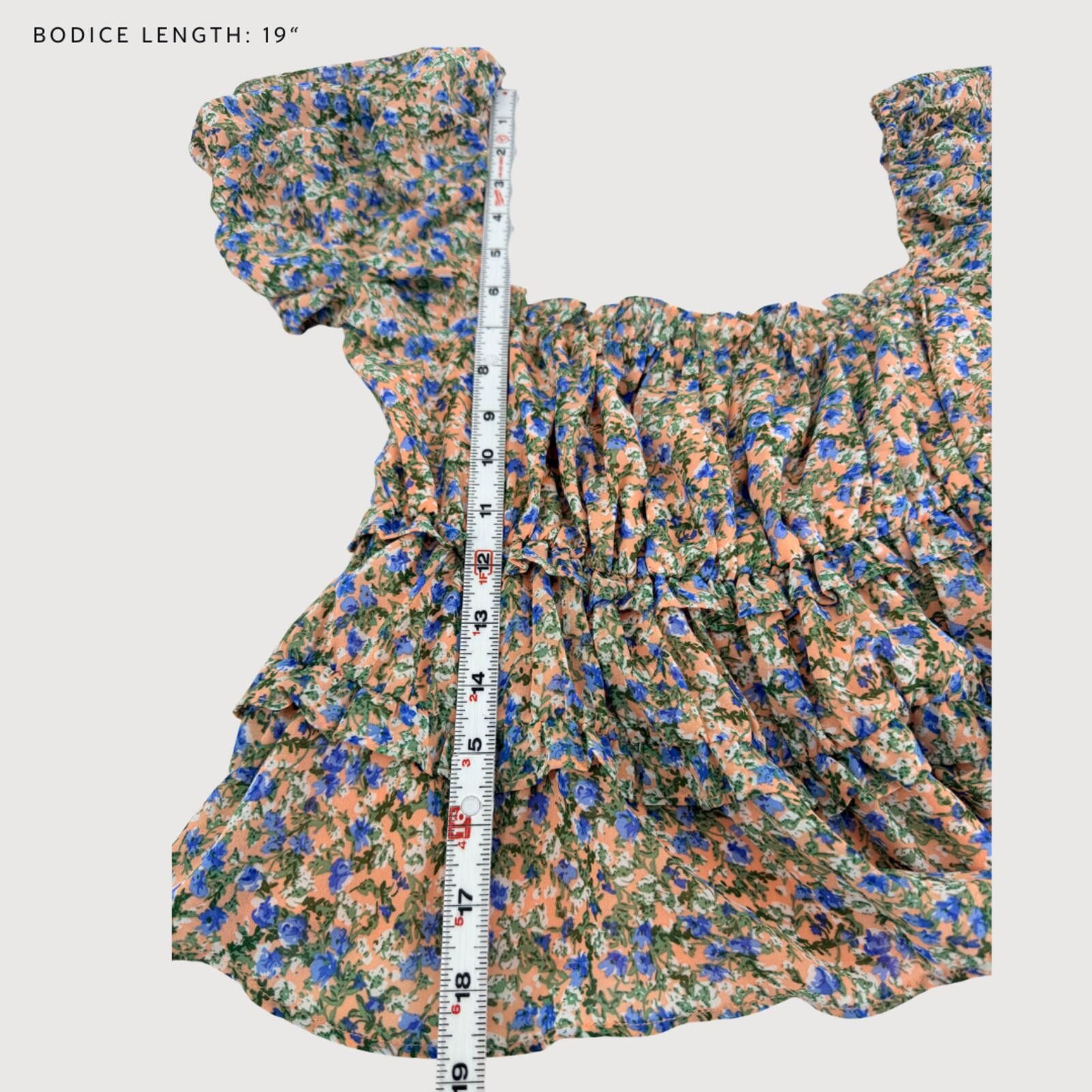 Other Revolve ASTR The Label Floral Smocked Puff Sleeve Blouse XS Size XS / US 0-2 / IT 36-38 - 6 Thumbnail