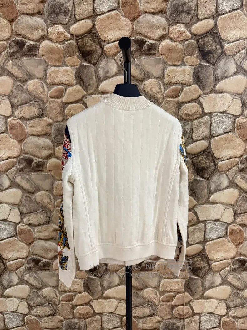 Hermes Hermes White silk and wool blend knitted cardigan Size XS / US 0-2 / IT 36-38 - 2 Thumbnail