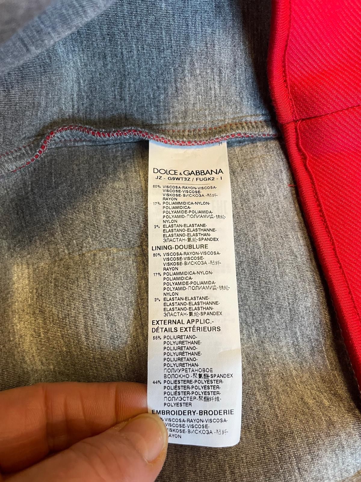 Dolce & Gabbana Dolce & Gabbana Red Technical Hoodie Jersey Size US S / EU 44-46 / 1 - 4 Thumbnail