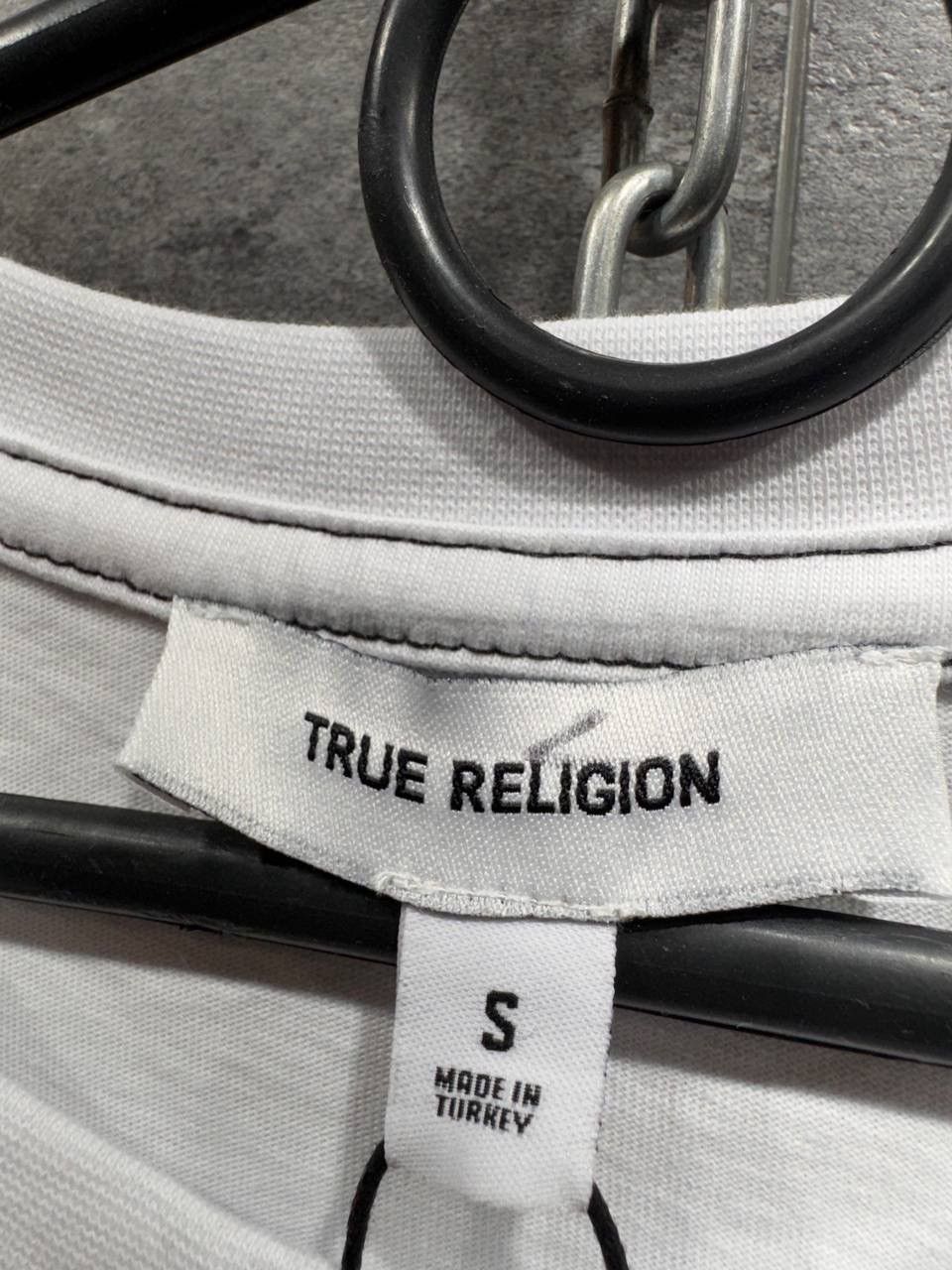True Religion True Religion White Cropped T-Shirt Big Logo Stitch Front Size S / US 4 / IT 40 - 4 Thumbnail