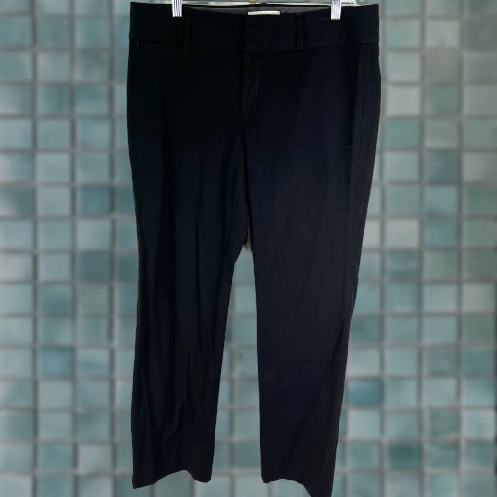 Banana Republic Banana Republic Sloan Dress Pants Women Size 12 Black 36x32 Straight Leg Womens Size 34" / US 12 / IT 48 - 1 Thumbnail