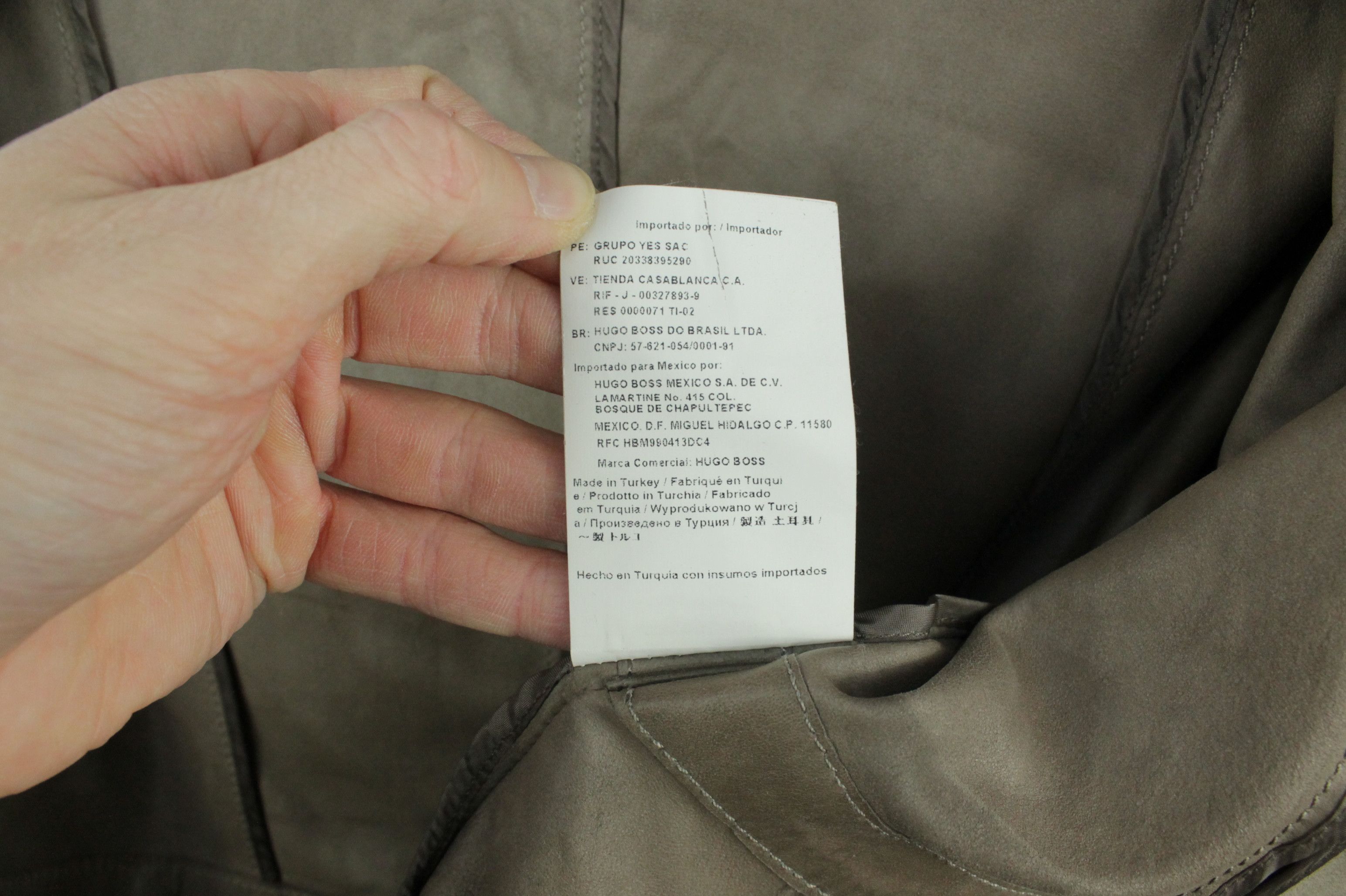 Genuine Leather × Hugo Boss Hugo Boss Gray Suede Leather Women's Jacket Size L / US 10 / IT 46 - 10 Thumbnail