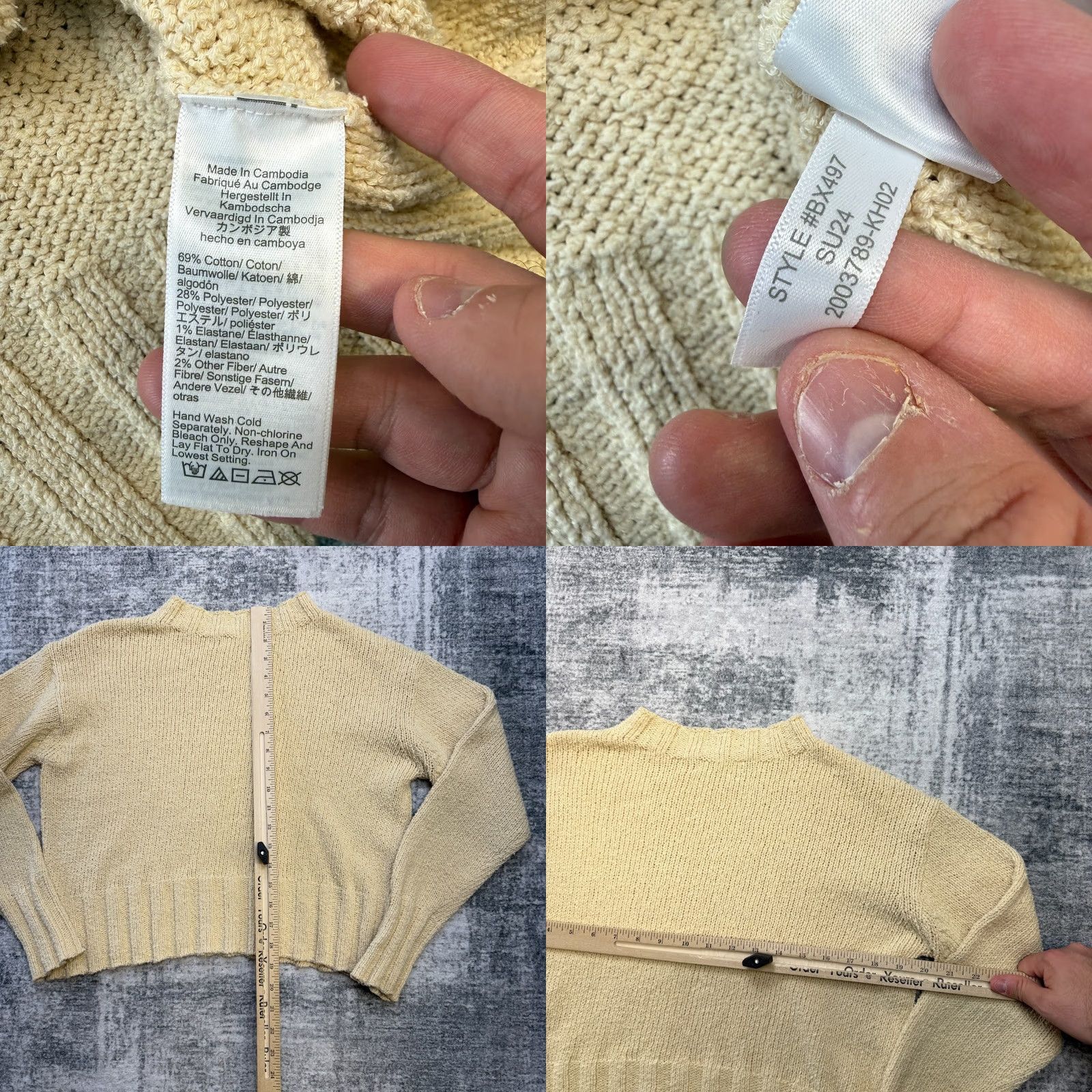 J.Crew J.CREW SweatER Women Small Beige Beach Lightweight Crewneck Pullover Knit Cotton Polyester Spandex Casual Regular Size S / US 4 / IT 40 - 8 Thumbnail