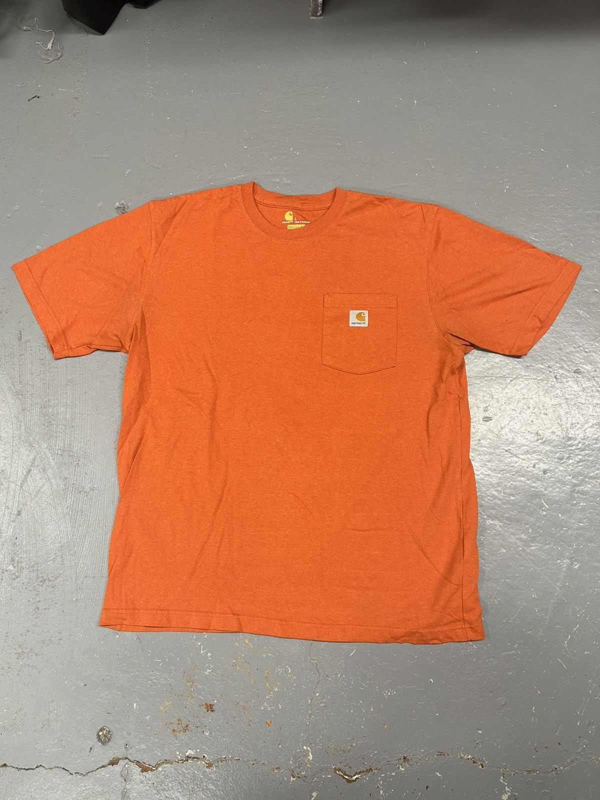 Carhartt × Vintage Crazy Vintage Y2K Essential Orange Carhartt Pocket Tee Shirt Size US XL / EU 56 / 4 - 1 Thumbnail