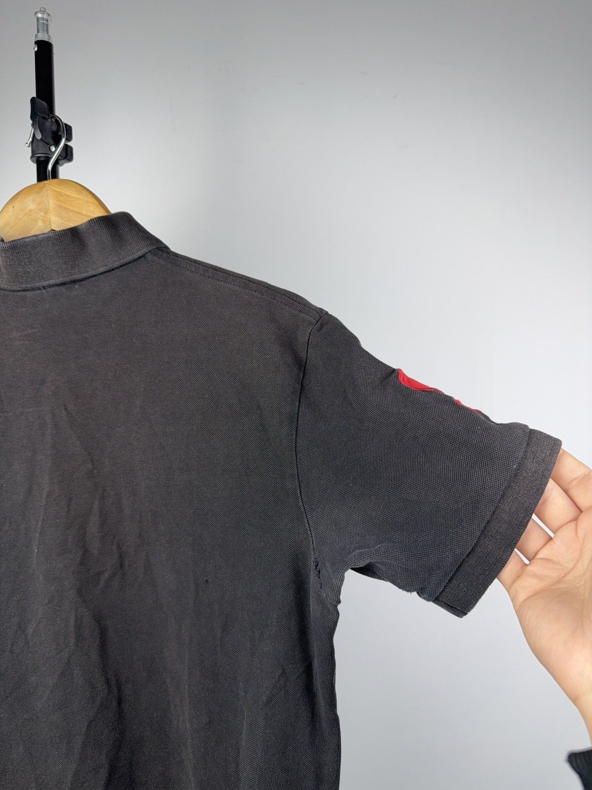 Polo Ralph Lauren Vintage 90s Polo Ralph Lauren #9 Big Pony Faded Polo Shirt Size US L / EU 52-54 / 3 - 15 Thumbnail