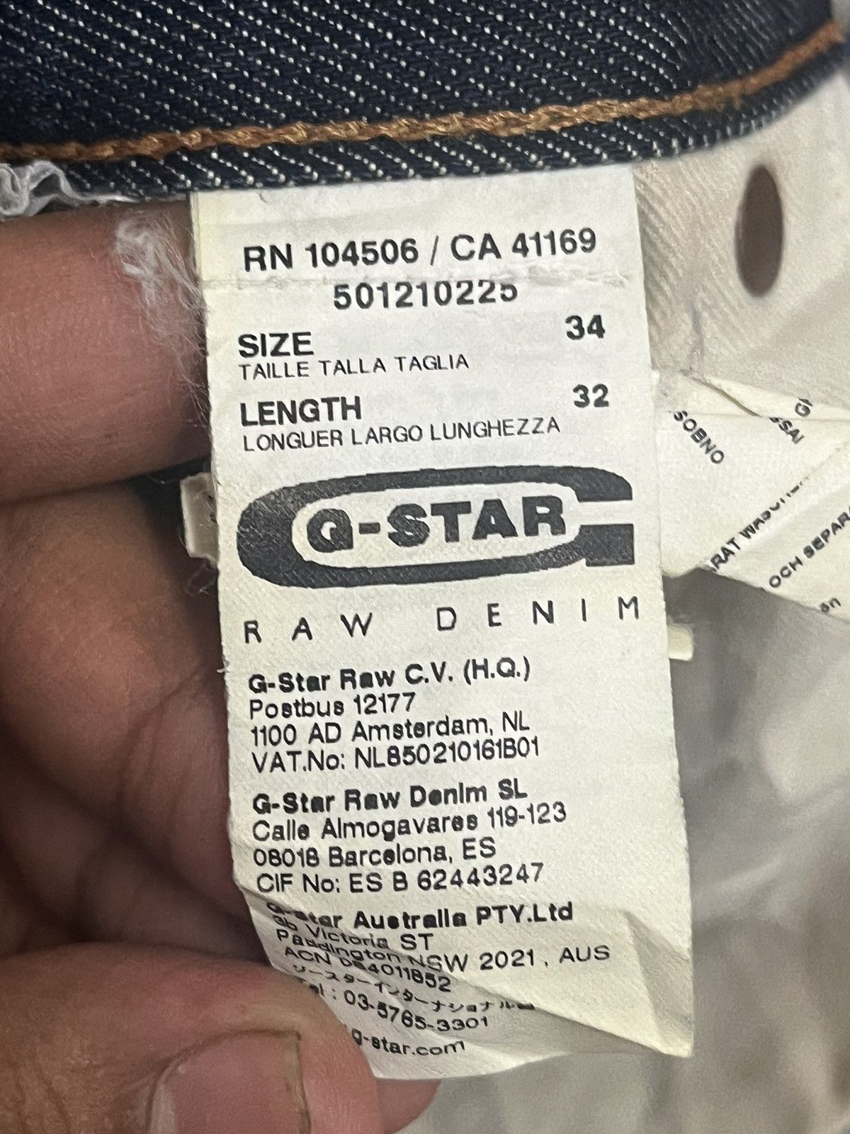 G-Star Vintage Gstar Raw Distress Style Jeans Size US 34 / EU 50 - 12 Thumbnail
