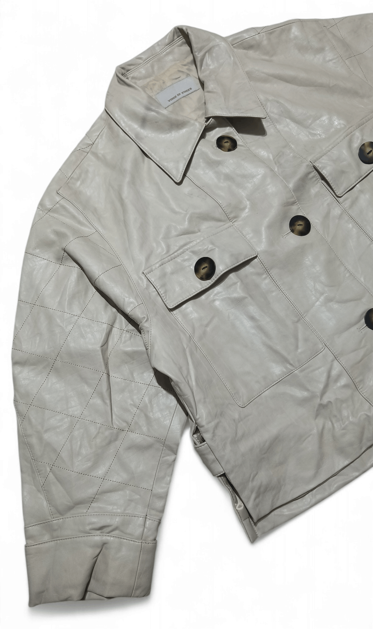 Designer × Vintage Voice of Voices VOV Women's Faux Leather Jacket Size M / US 6-8 / IT 42-44 - 5 Thumbnail
