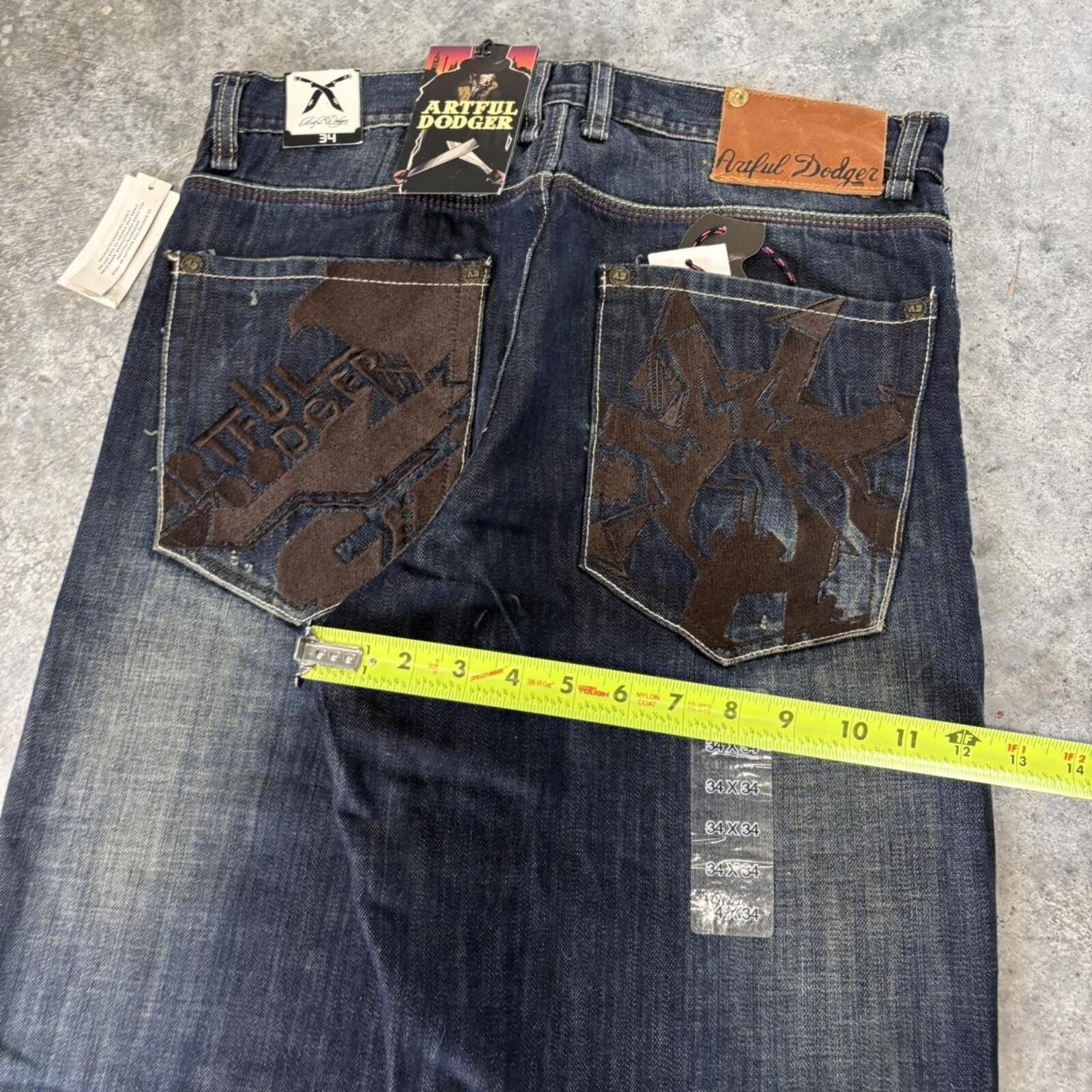 Southpole Artful Dodger Y2K Wide Leg Baggy Grunge 2000s Jeans Size US 34 / EU 50 - 3 Thumbnail