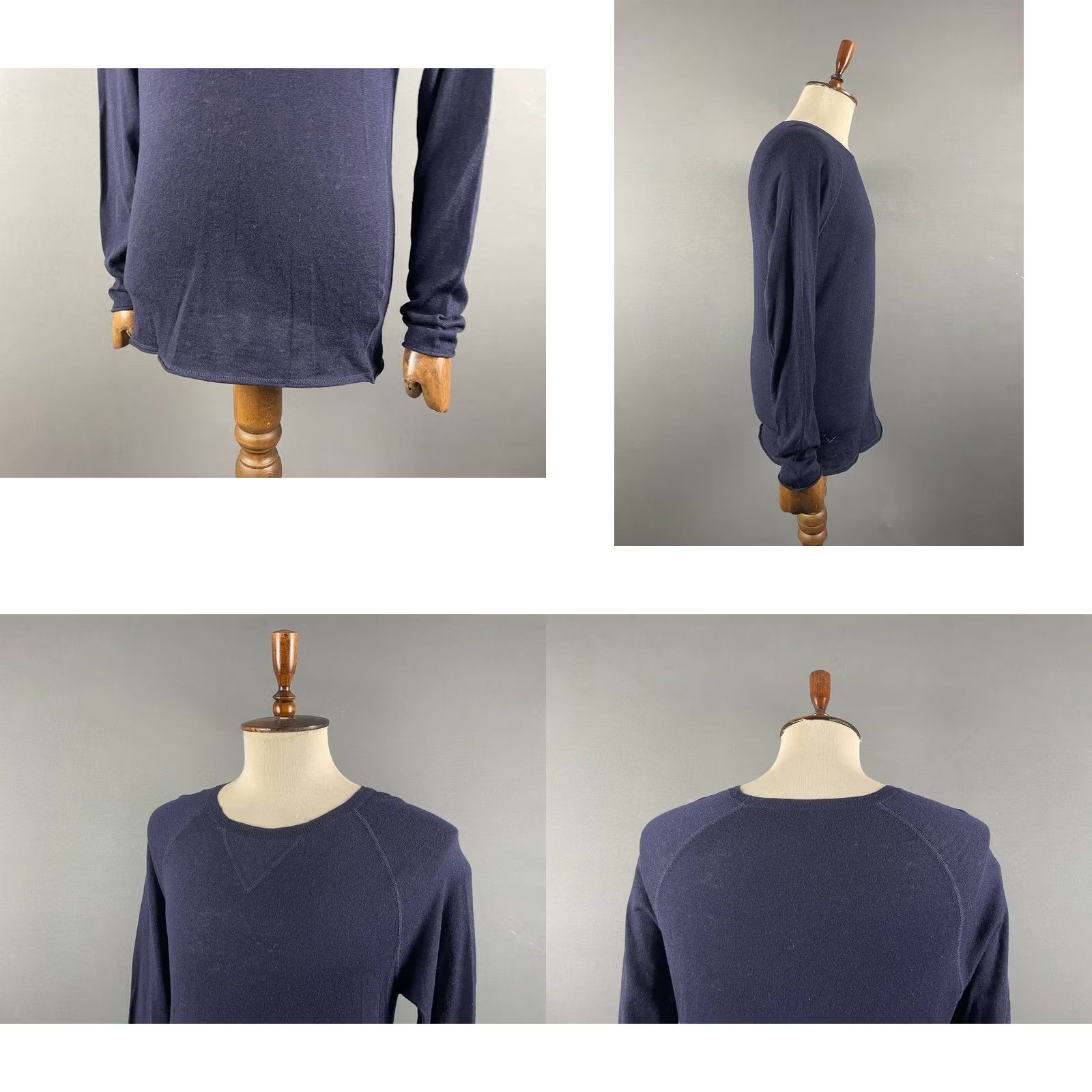 Zadig & Voltaire Zadig & Voltaire Mens T-Shirt L Navy Wool Long Sleeve Crew Neck Size US L / EU 52-54 / 3 - 8 Thumbnail