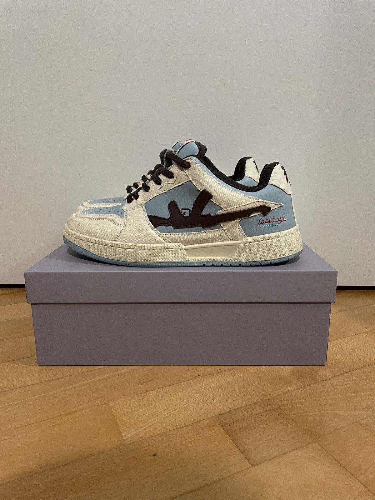 image of Lostboys Archives Lost Boys Archives Tony Low V4 Shoes in Baby Blue, Men's (Size 9)