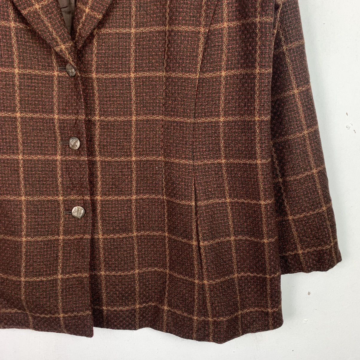 Designer × Vintage Vintage Chekered Blazer Jacket by Leilian Size US XL / EU 56 / 4 - 4 Thumbnail