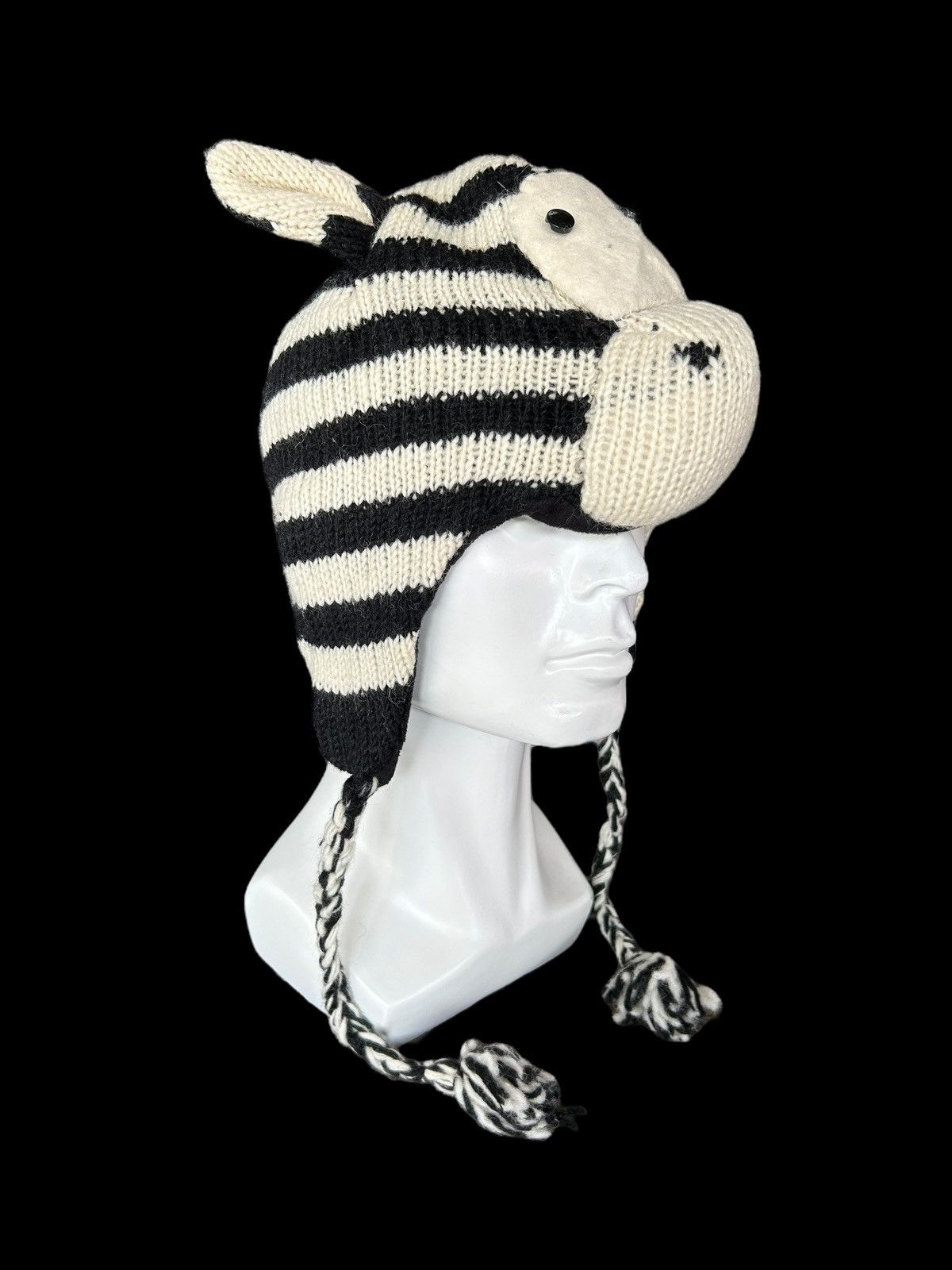 Japanese Brand × Kapital × Vintage Vintage Mohawk Sport Japan Stripe knitt Bunny Beanie Rare🎌☠️☠️ Size ONE SIZE - 5 Thumbnail
