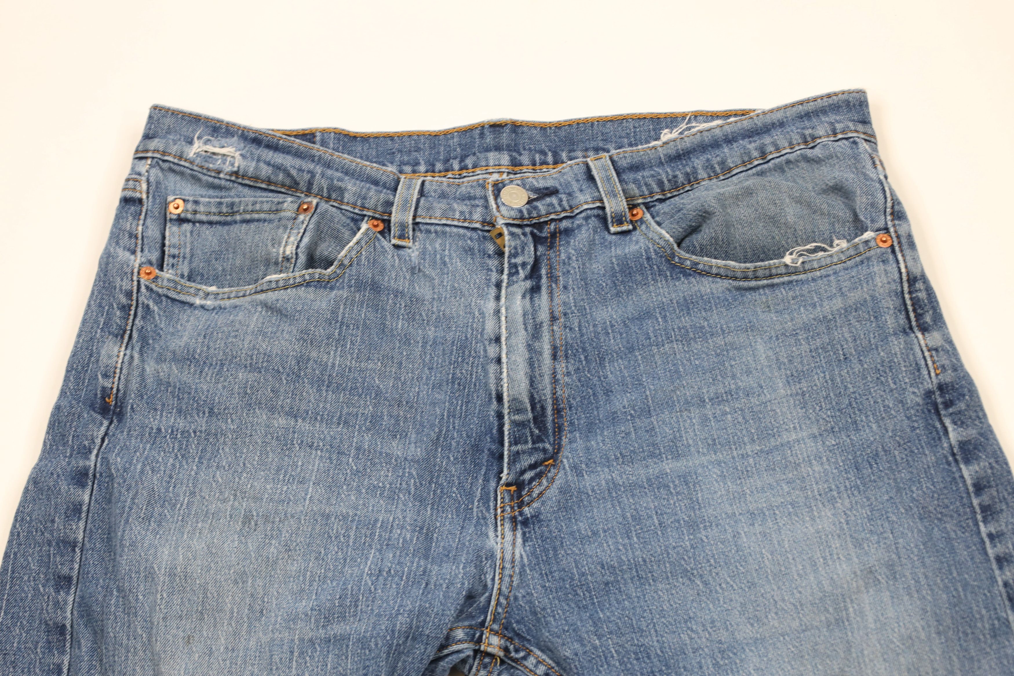 Levi's × Vintage Vintage Y2K Levis 505 Regular Fit Denim Jeans Blue Cotton Size US 36 / EU 52 - 2 Thumbnail