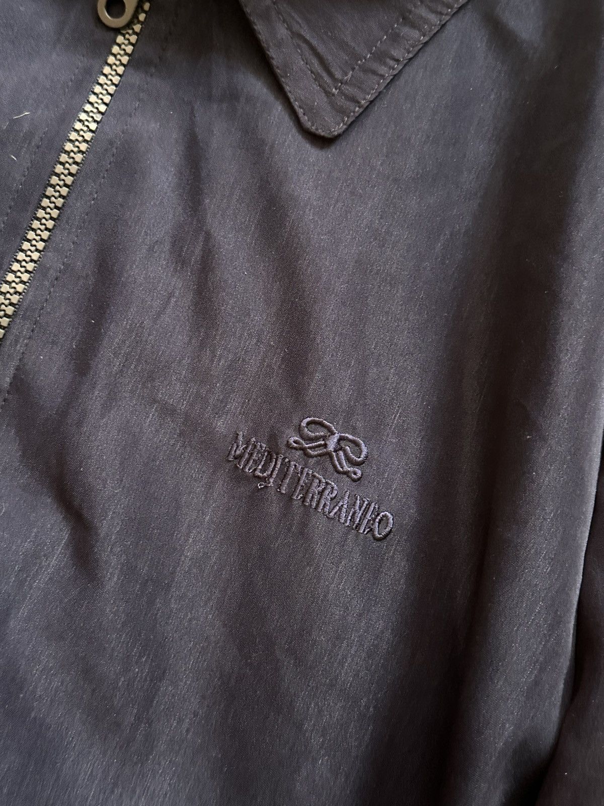 Vintage Vintage Mediterraneo Navy Blue Bomber Jacket Size L Size US L / EU 52-54 / 3 - 4 Thumbnail