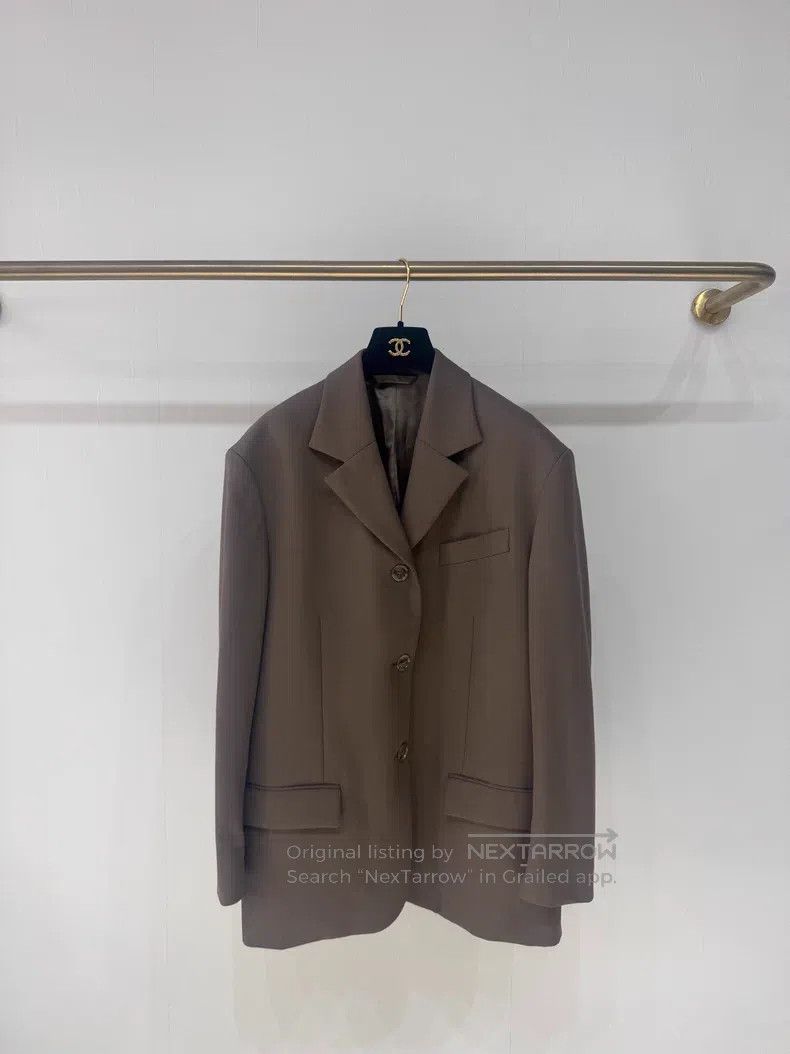 Acne Studios Acne Studios Oversized Coffee Three-Button Blazer Size 4XL / US 24-26 - 1 Thumbnail