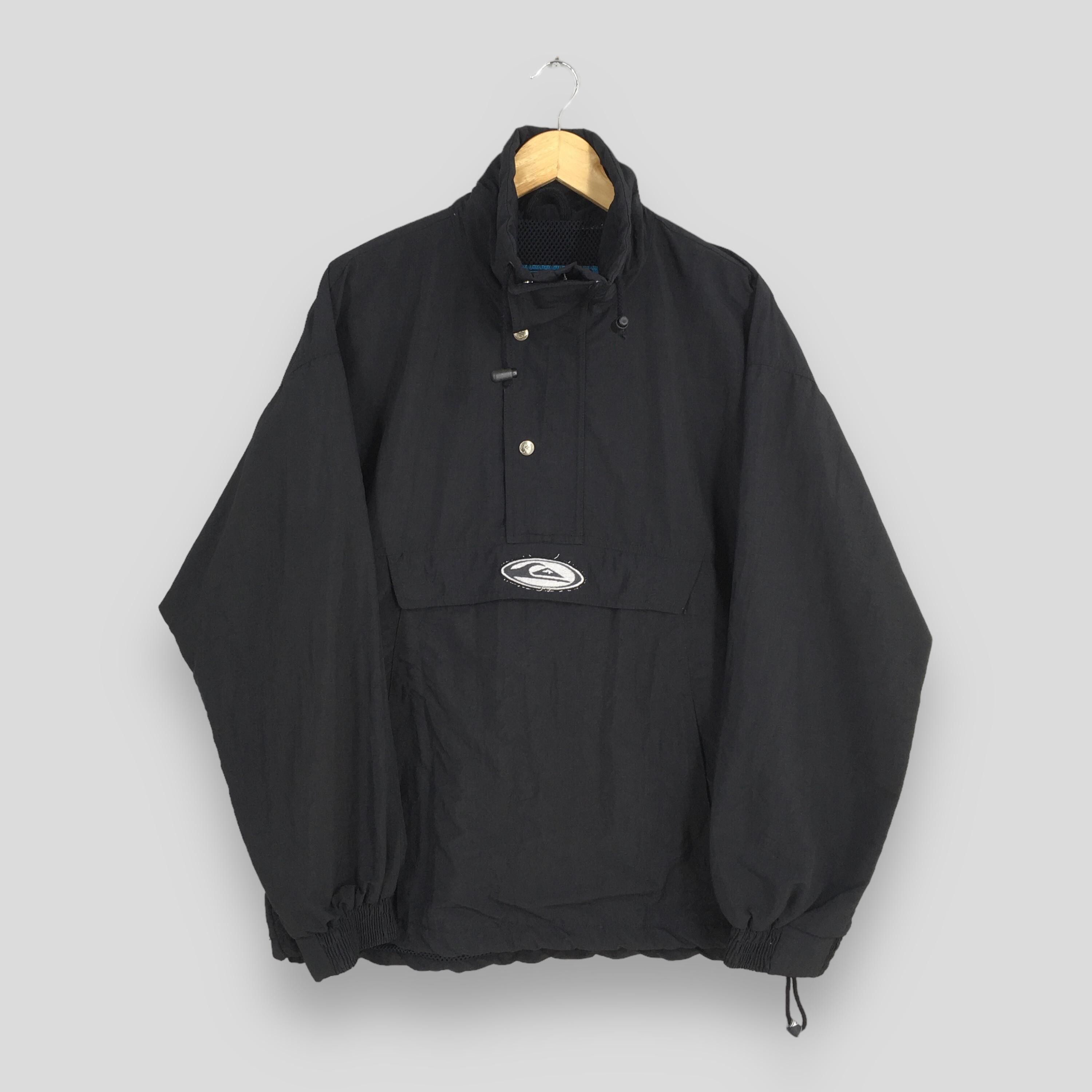Quiksilver Vintage 90s Quiksilver Surf Black Anorak Jacket Small Size US S / EU 44-46 / 1 - 1 Thumbnail