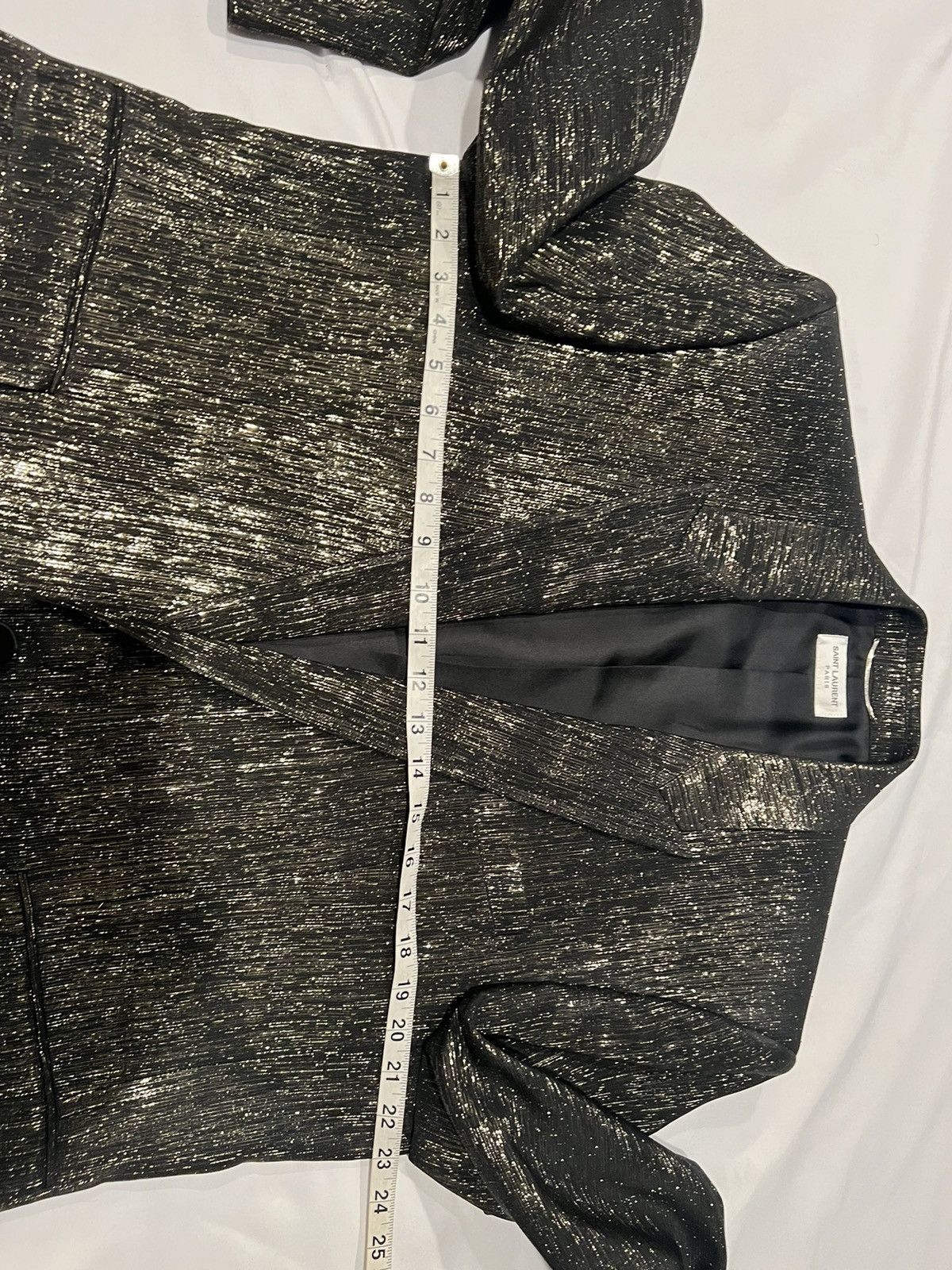Saint Laurent Paris Saint Laurent men’s gold metal blazer. 58/48. $3590 Size 48R - 9 Thumbnail