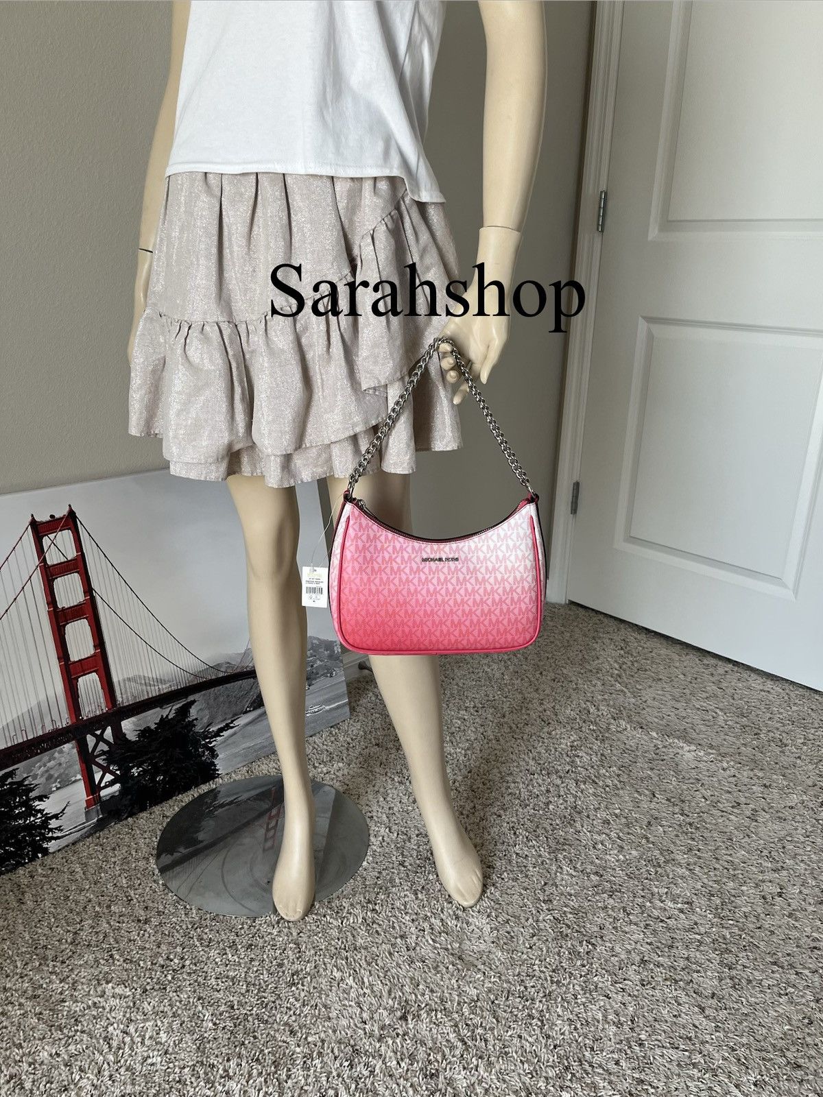 Michael Kors Michael Kors Jet Set Travel Large Pouchette Crossbody Size ONE SIZE - 9 Thumbnail
