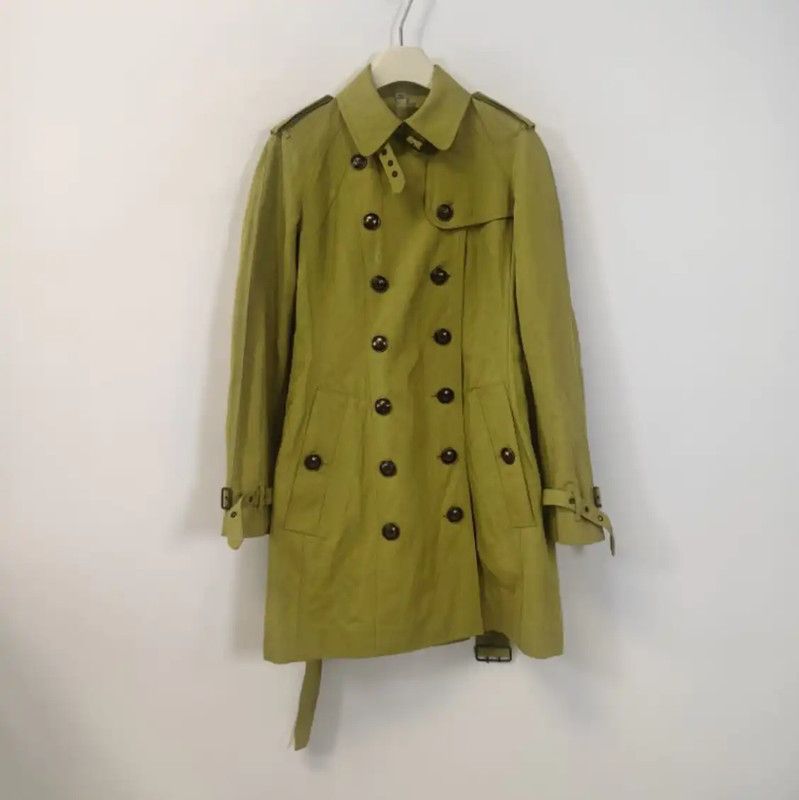Burberry Burberry Women's Fluorescent Green Trench Coat Size ONE SIZE - 1 Thumbnail