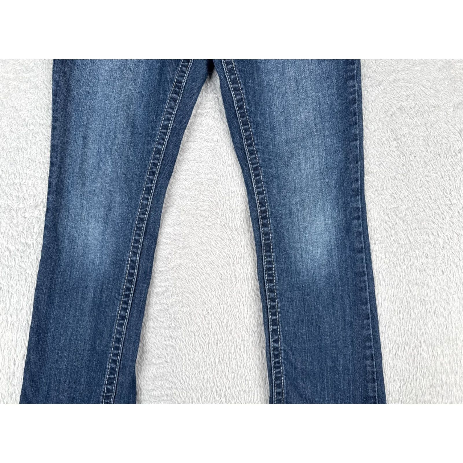 Vintage Maurices Jeans Women 3 Bootcut Denim Blue 28x31 Slim Regular 5-Pocket Stretch Cotton Size 26" / US 2 / IT 38 - 3 Thumbnail
