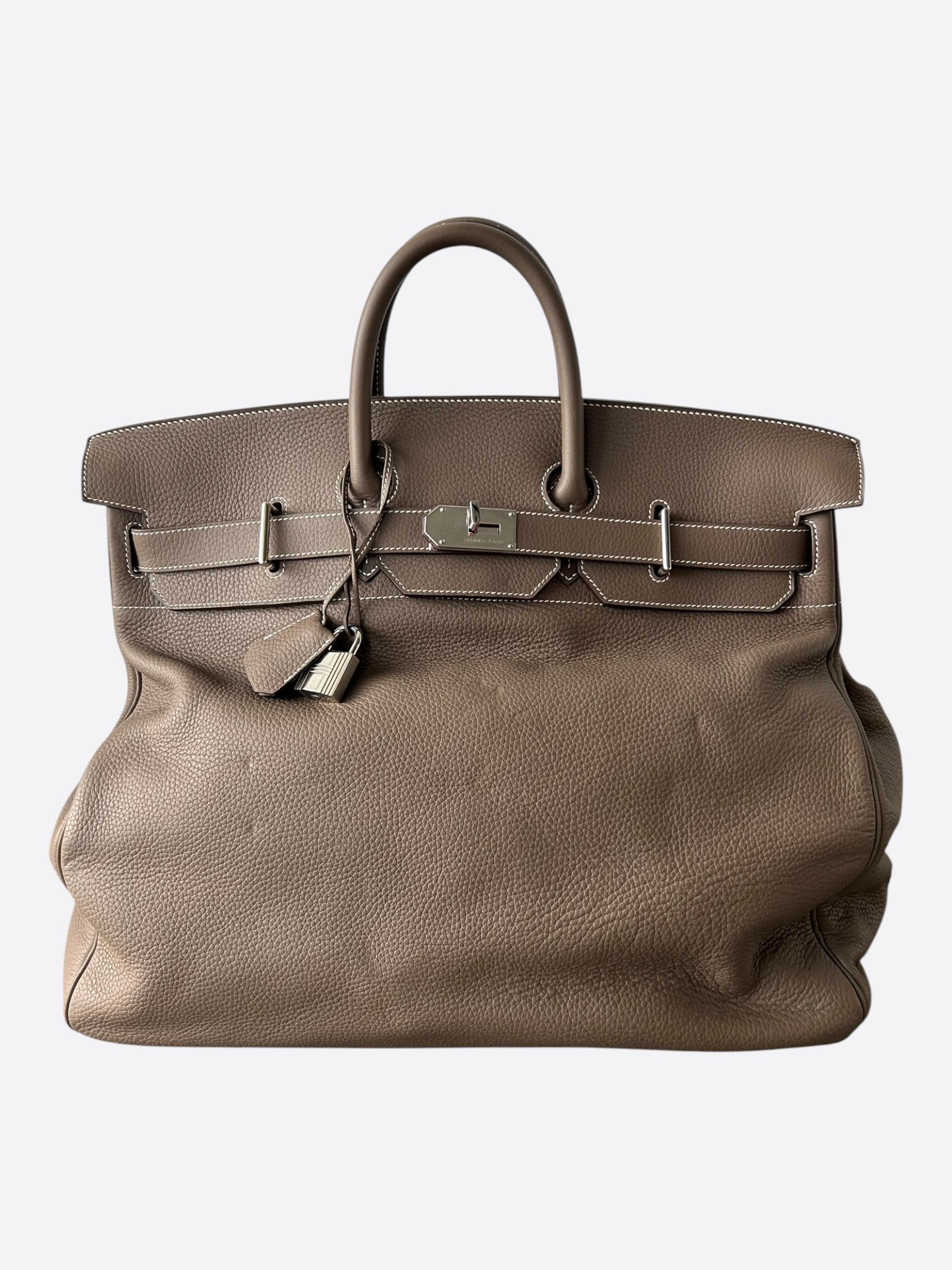 Hermes Hermes Etoupe Togo & Palladium Hardware HAC Birkin 50 Size ONE SIZE - 1 Thumbnail