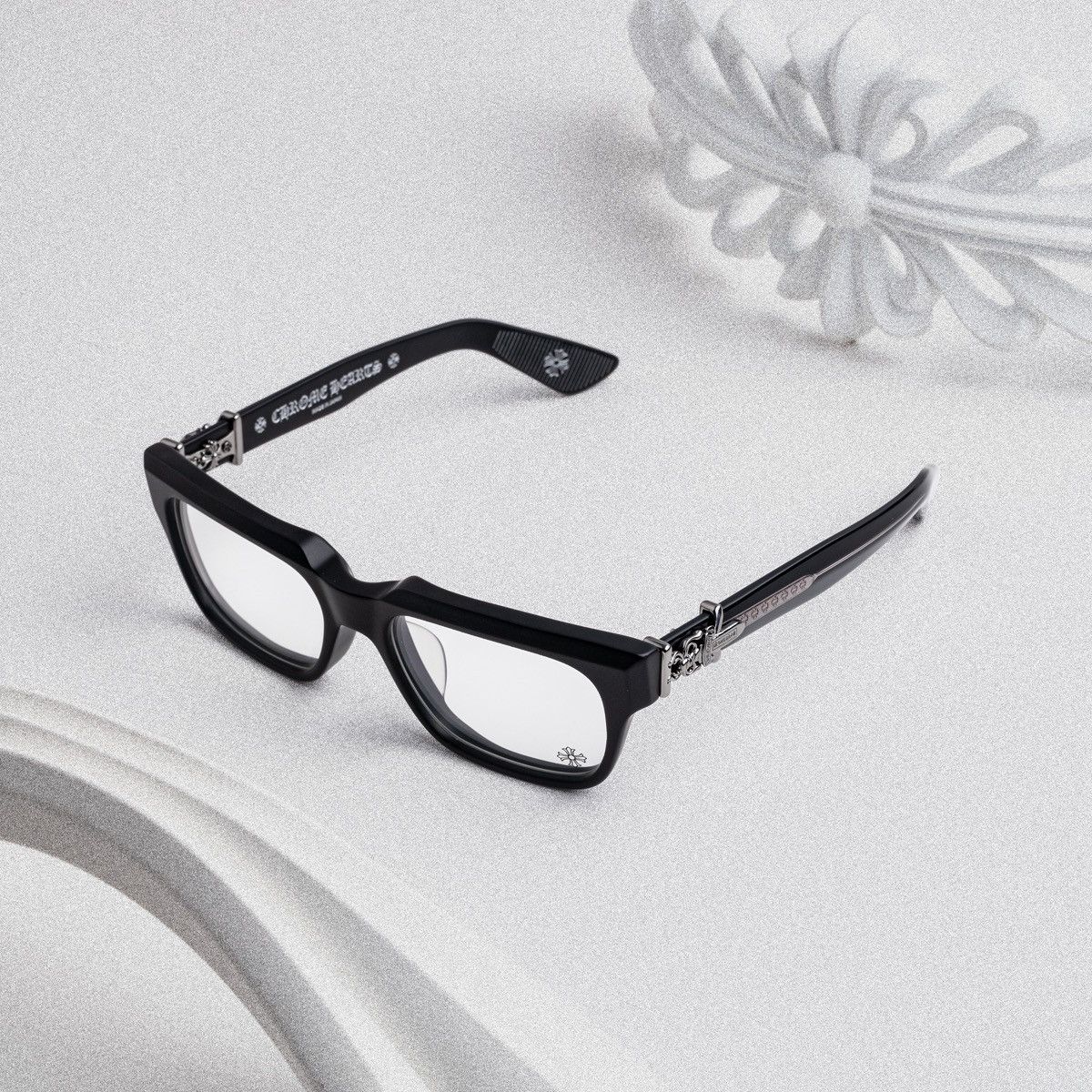 Chrome Hearts CHROME HEARTS VAGILLIONAIRE I MATTE BLACK GLASSES Size ONE SIZE - 2 Thumbnail