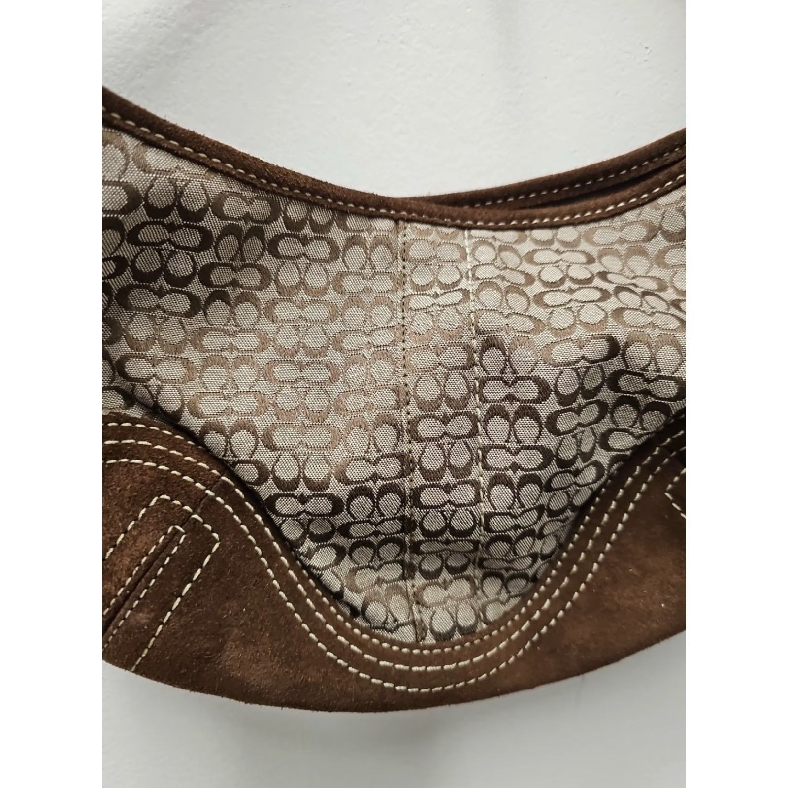 Coach Coach Y2K Brown Signature Mini Soho Hobo Shoulder Bag E062-2154 Size ONE SIZE - 3 Thumbnail